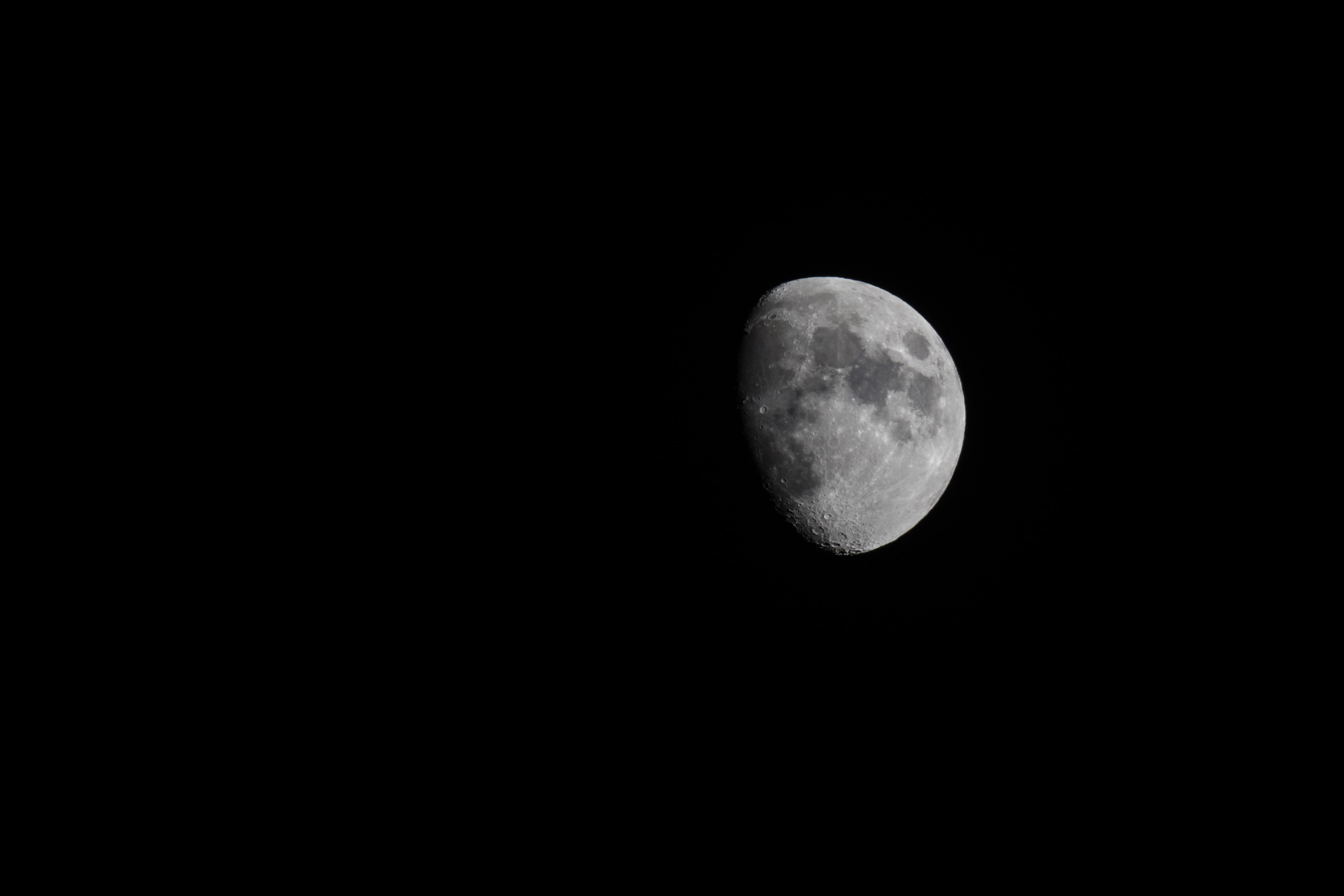 astrology, space and astronomy, phase, outdoors, sky, night, dark, nature, idyllic, lunar, no people, tranquil scene, circle, astronomy, moon surface, 5K, HD Wallpaper