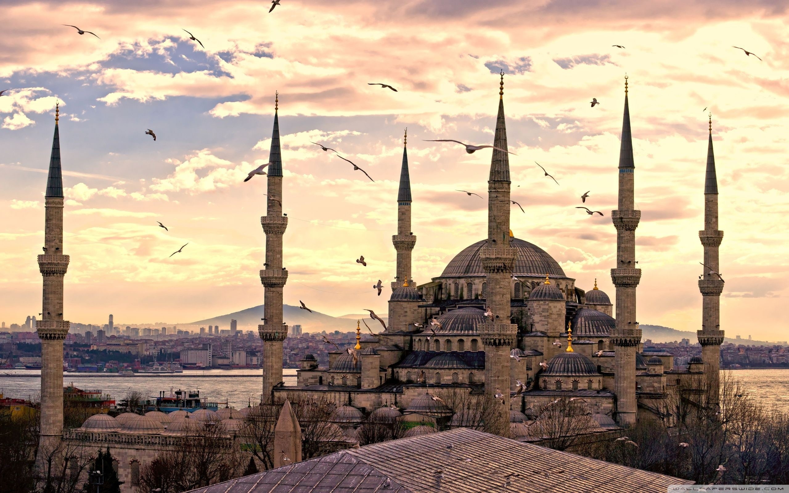 Ottoman Empire, cityscape, Janissaries, mosque, 2K, building, sky, HD Wallpaper