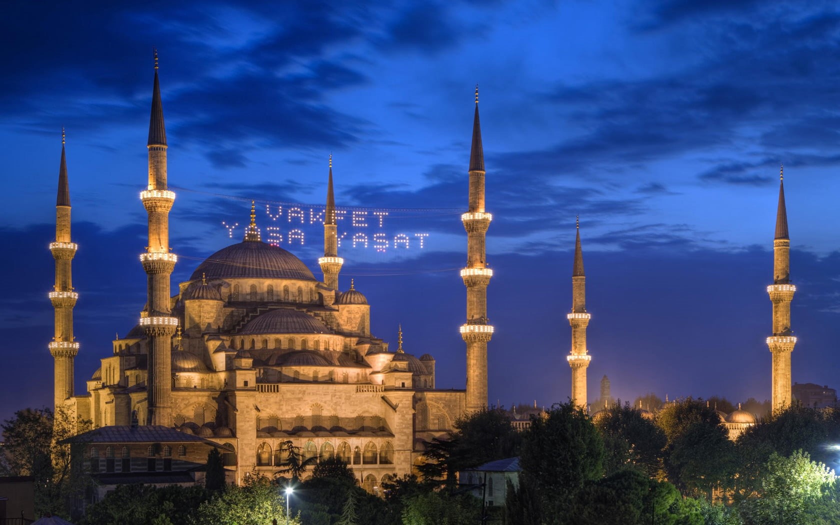 minaret, ottoman Empire, architecture And Buildings, bosphorus, byzantine, Istanbul, hagia, tower, blue, lights, dome, spirituality, sophia, mosque, islam, HD Wallpaper
