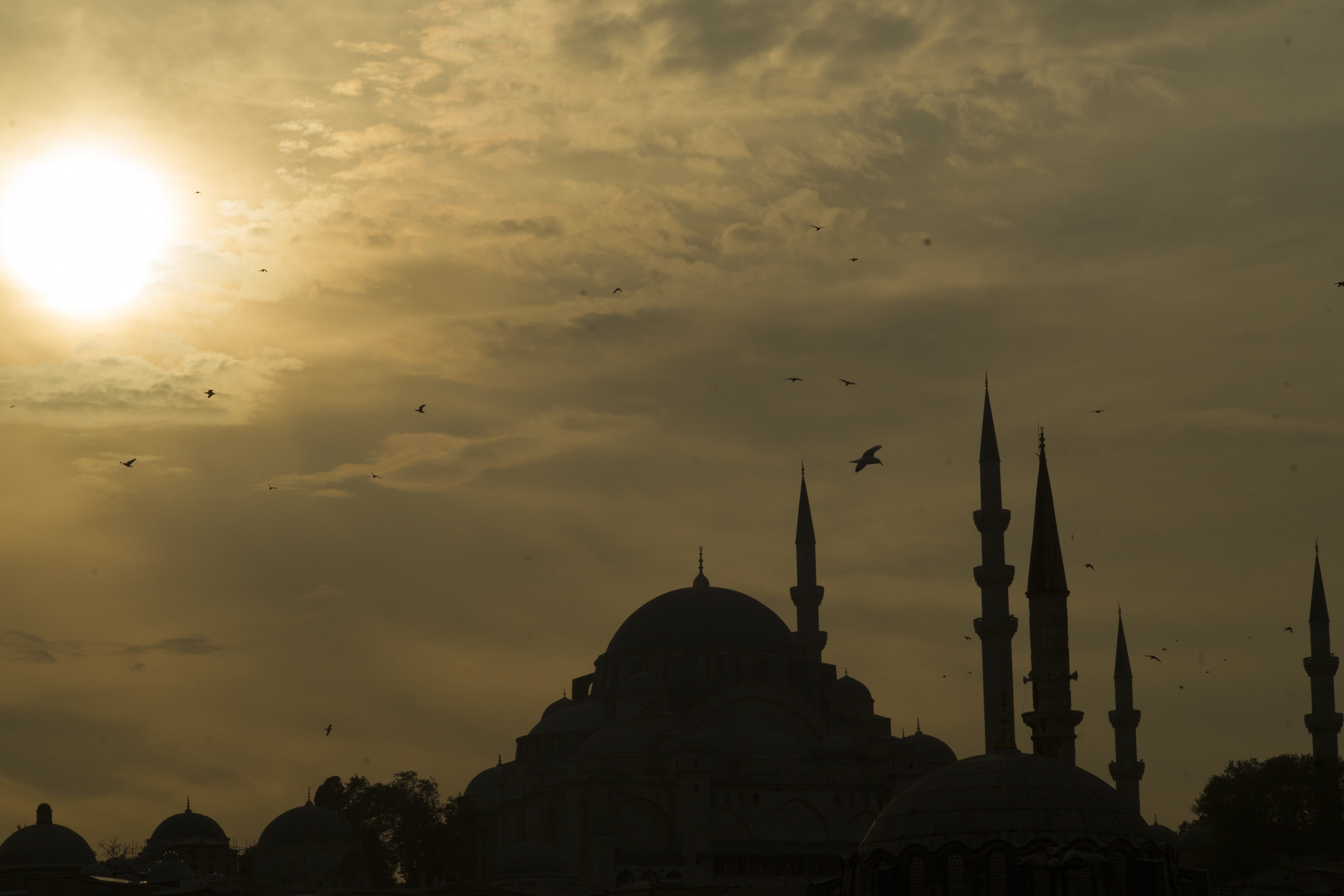 travel, Landscape, on, bird, tourism, high, 5K, travel Destinations, the minarets, aesthetics, eminönü, sun, building Exterior, peace, old, spirituality, HD Wallpaper