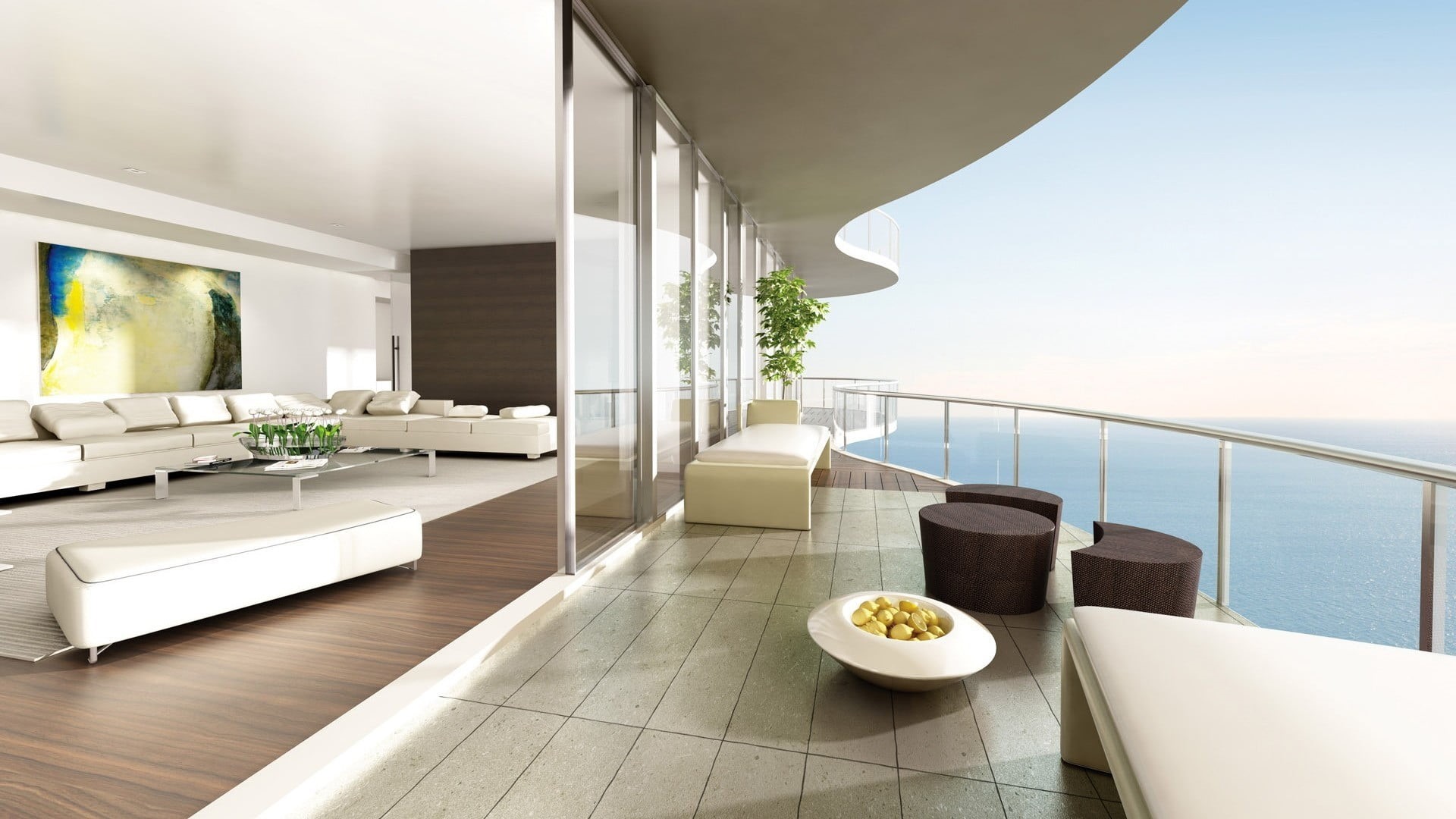 table, absence, domestic room, living room, swimming pool, interior, home, architecture, modern, water, furniture, built structure, design, home showcase interior, HD Wallpaper
