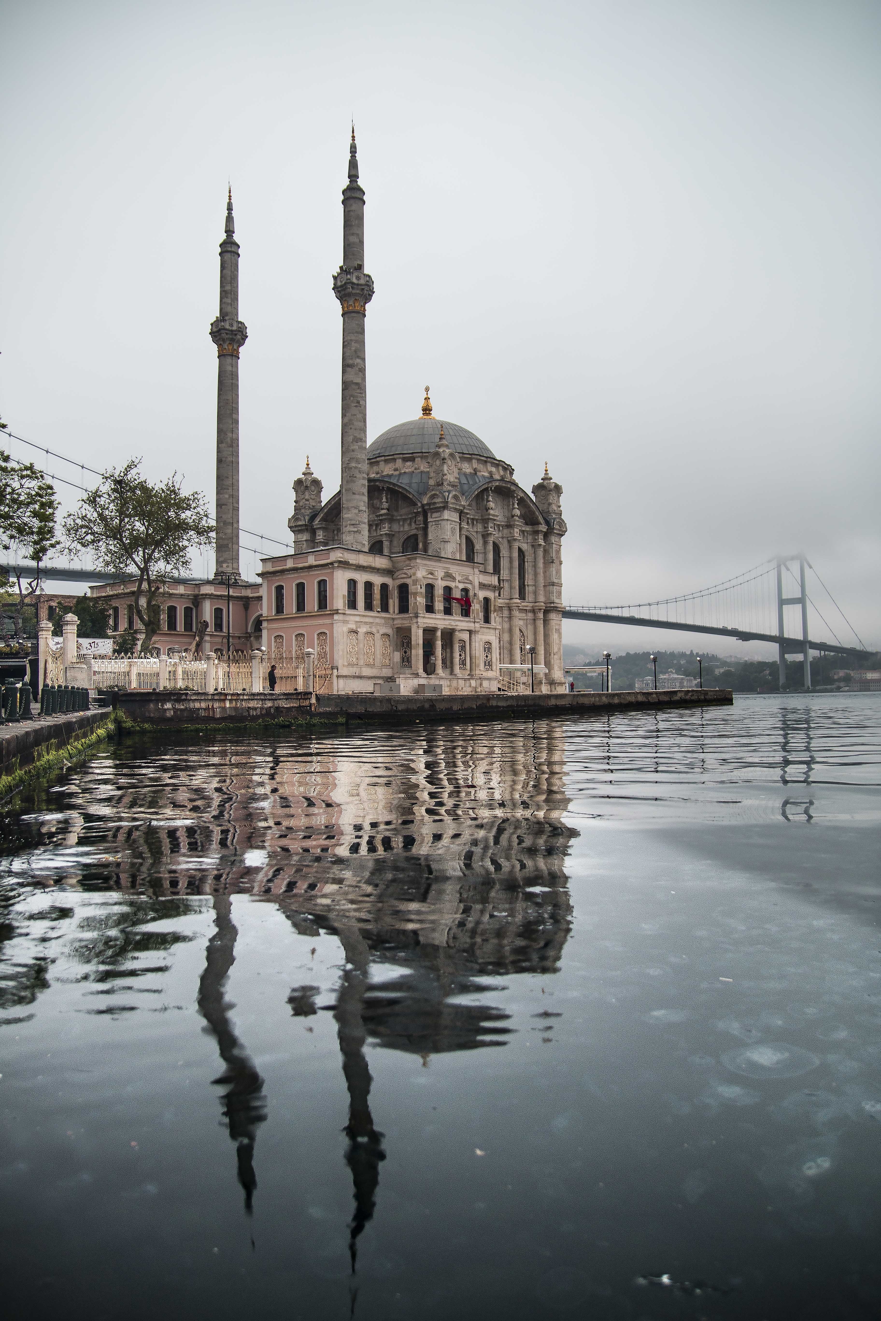 ottoman, bosphorus, religion, built structure, stone, ortakoy, date, cami, waterfront, building, travel destinations, istanbul, minaret, sky, tourism, history, Phone HD Wallpaper