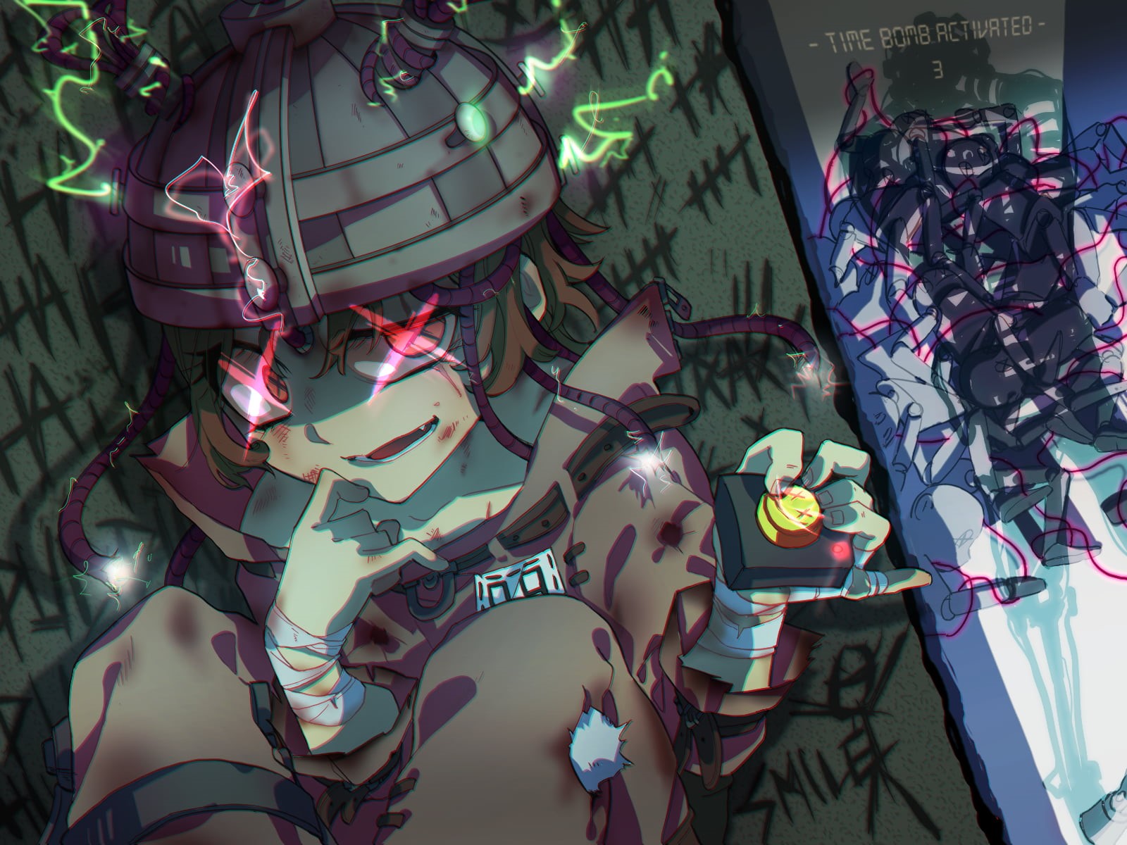 720P, glowing eyes, Identity V, bandage, electricity, Tracy Reznik (Identity V), HD Wallpaper