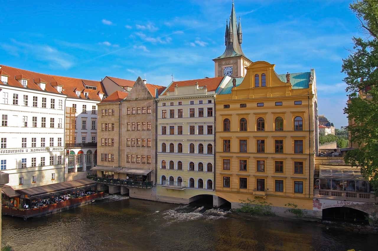 Town, nature, building, Tile, tower, house, architecture, 720P, czech, City, plant, travel destinations, europe, flowing water, built structure, town, HD Wallpaper