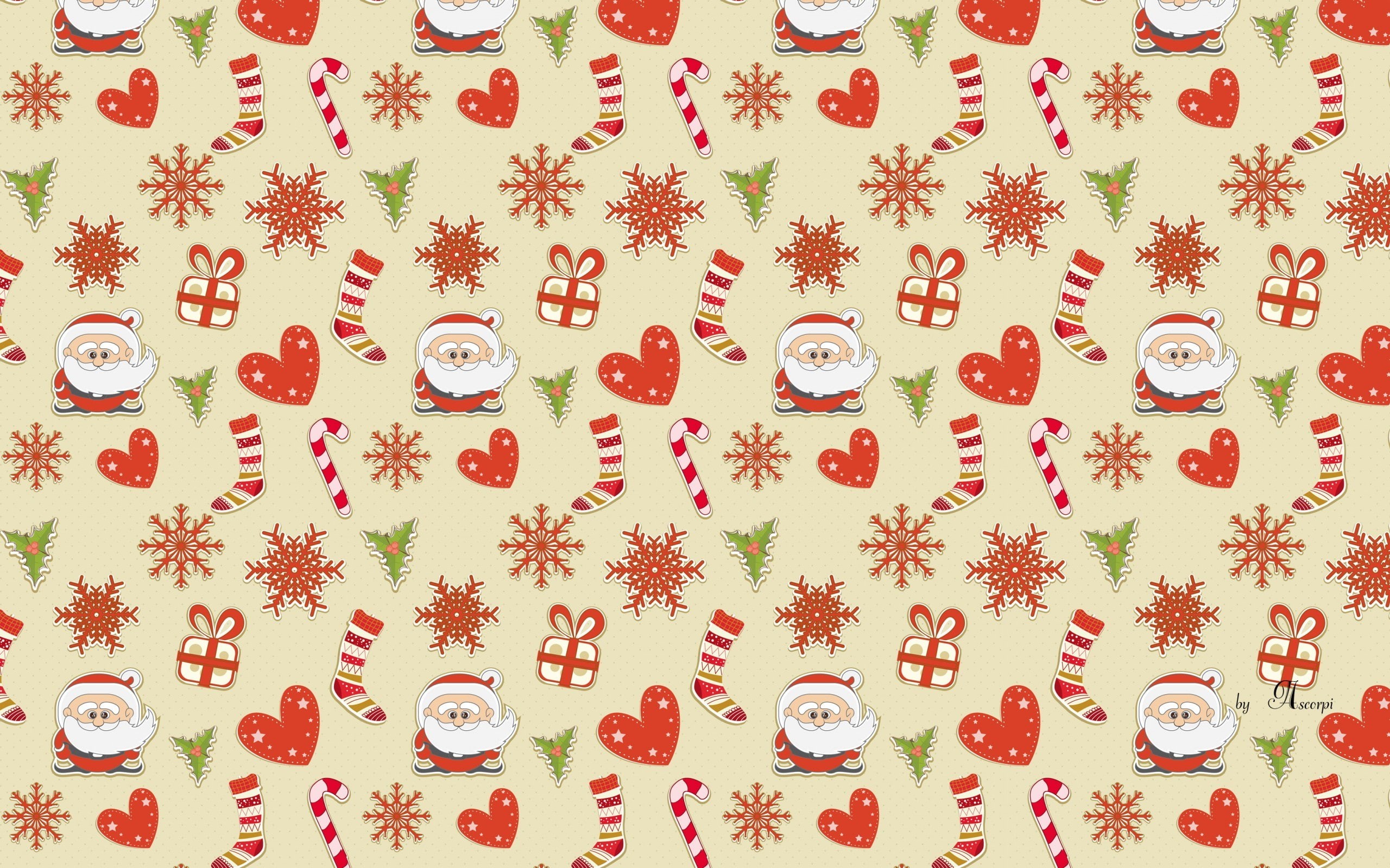close-up, red, indoors, rag, still life, shape, no people, Christmas, textile, decoration, repetition, choice, pattern, directly above, 2K, studio shot, HD Wallpaper