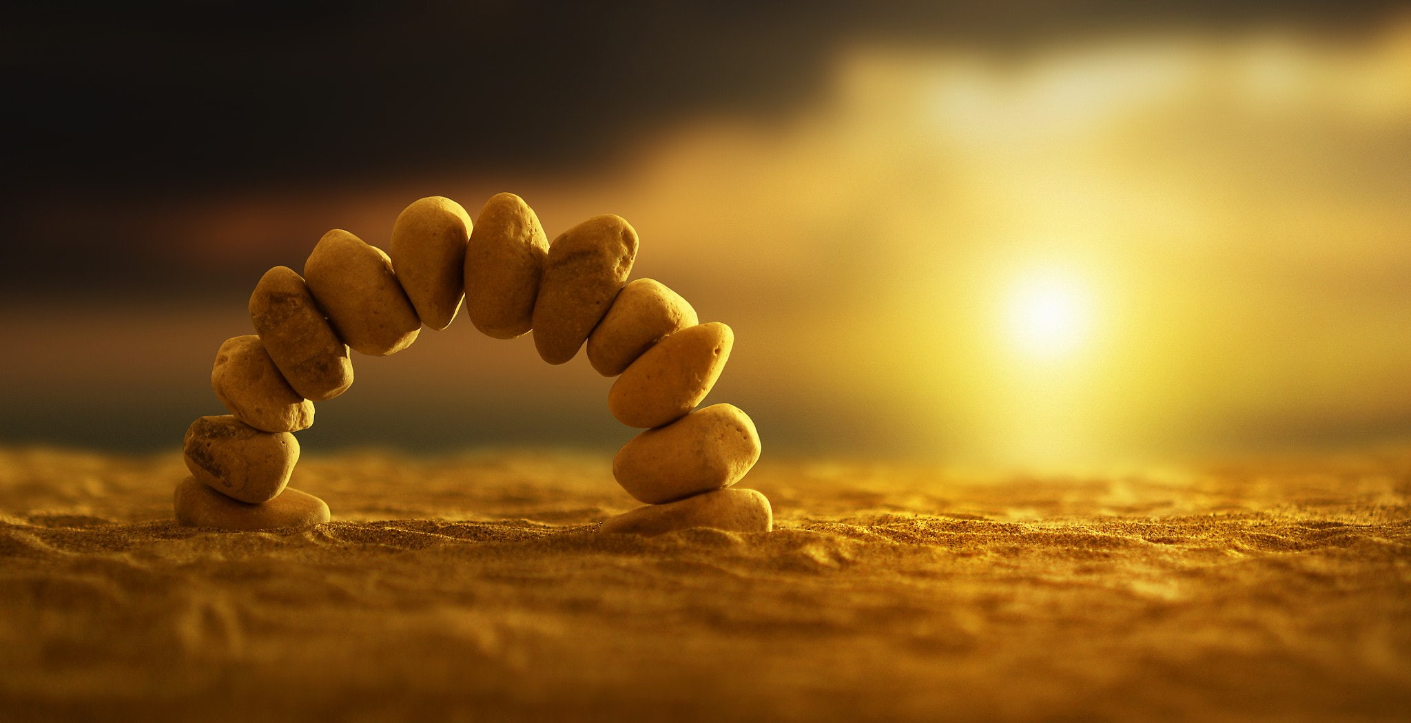 zen, macro, stones, sunlight, 500px, 1080P, HD Wallpaper