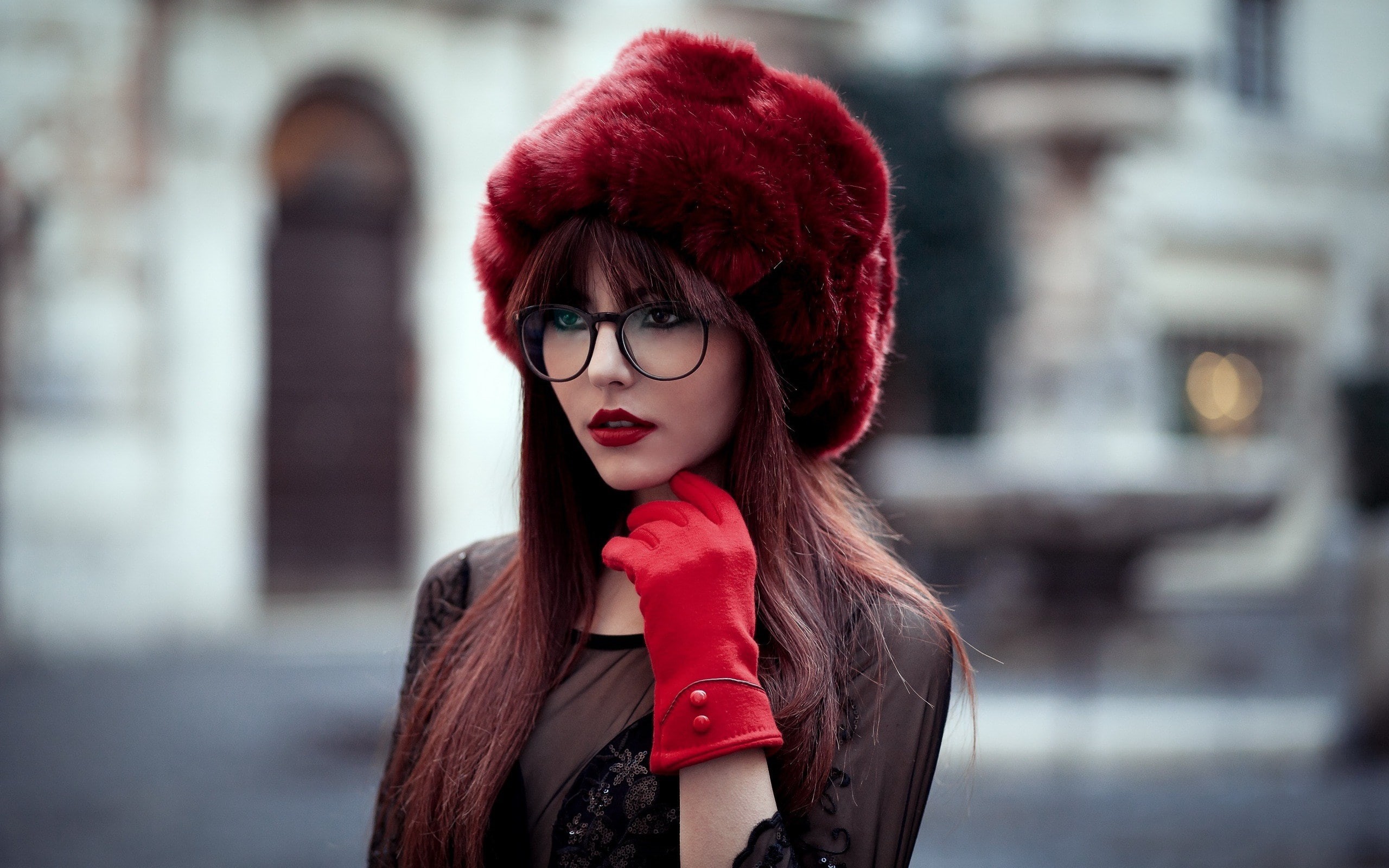 adult, beautiful woman, young women, hair, portrait, young adult, lifestyles, outdoors, headshot, beauty, one person, warm clothing, pretty girl pics 2560x1600, HD Wallpaper