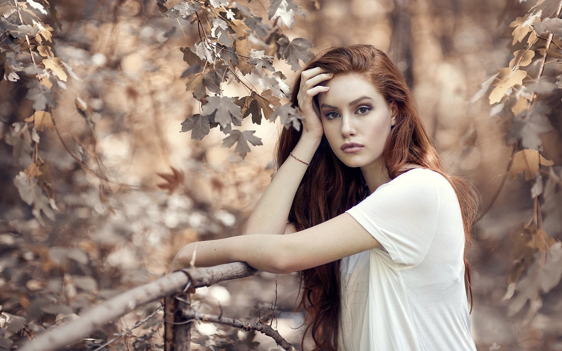 fashion, adult, women, plant, young women, long hair, nature, portrait, hairstyle, pretty girl images 1920x1200, one person, hair, beautiful people, looking at camera, HD Wallpaper