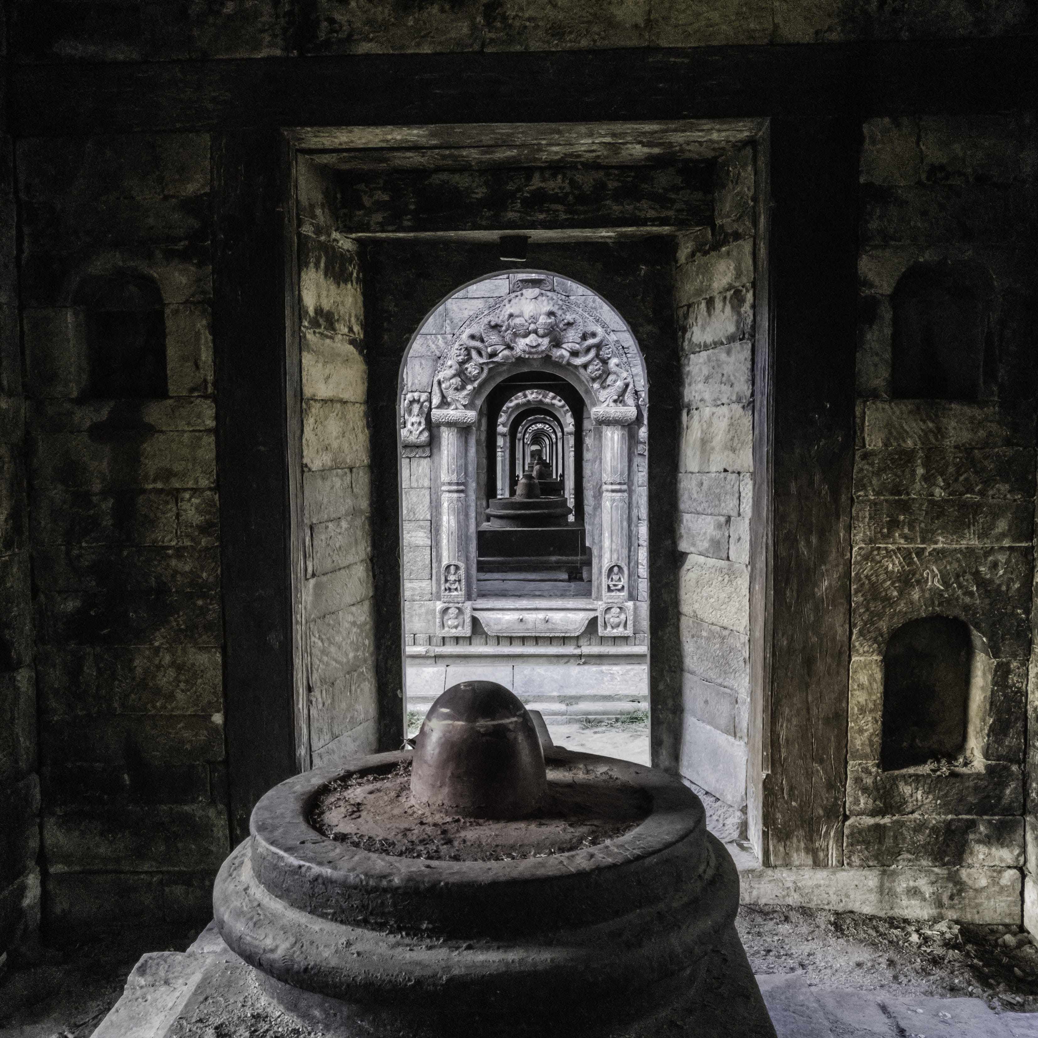built structure, the past, building exterior, deterioration, building, old, day, 2K, architectural column, temple, arch, run-down, pashupati, oneplus3t, Phone HD Wallpaper