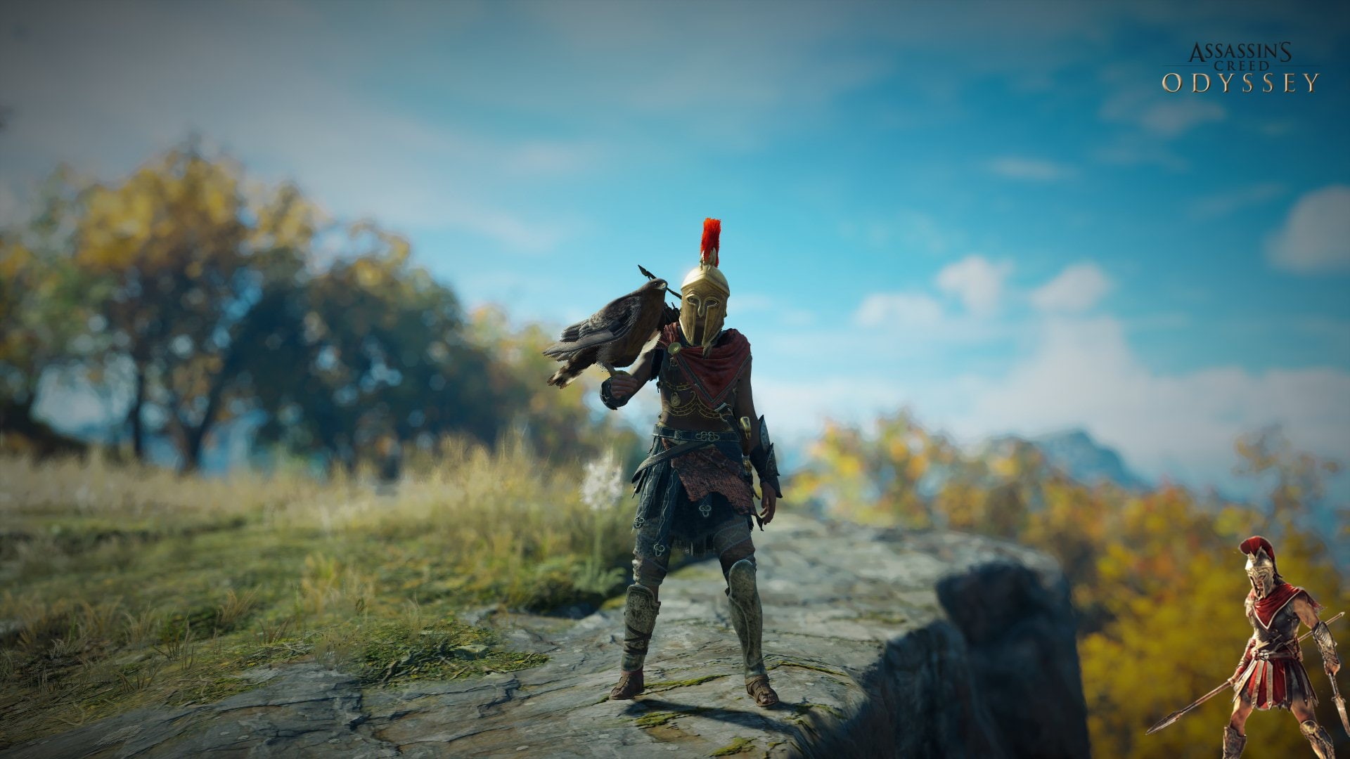 nature, video games, land, Assassins Creed, Alexios, focus on foreground, uniform, outdoors, weapon, tree, government, people, Assassins Creed Odyssey, HD Wallpaper