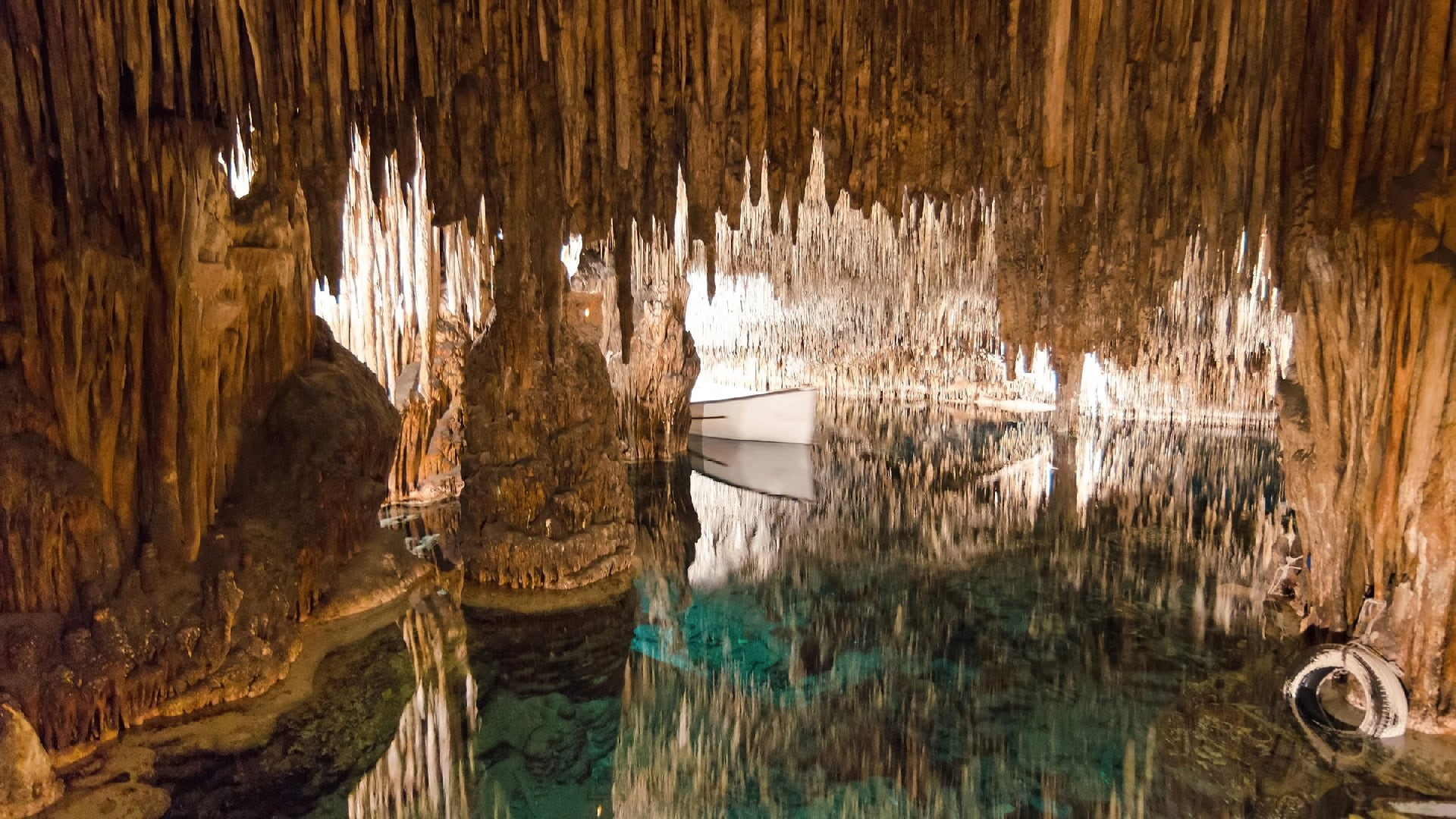 architecture, drach caves, transportation, indoors, beauty in nature, spain, mallorca, nature, cave, travel, built structure, travel destinations, tree, HD Wallpaper
