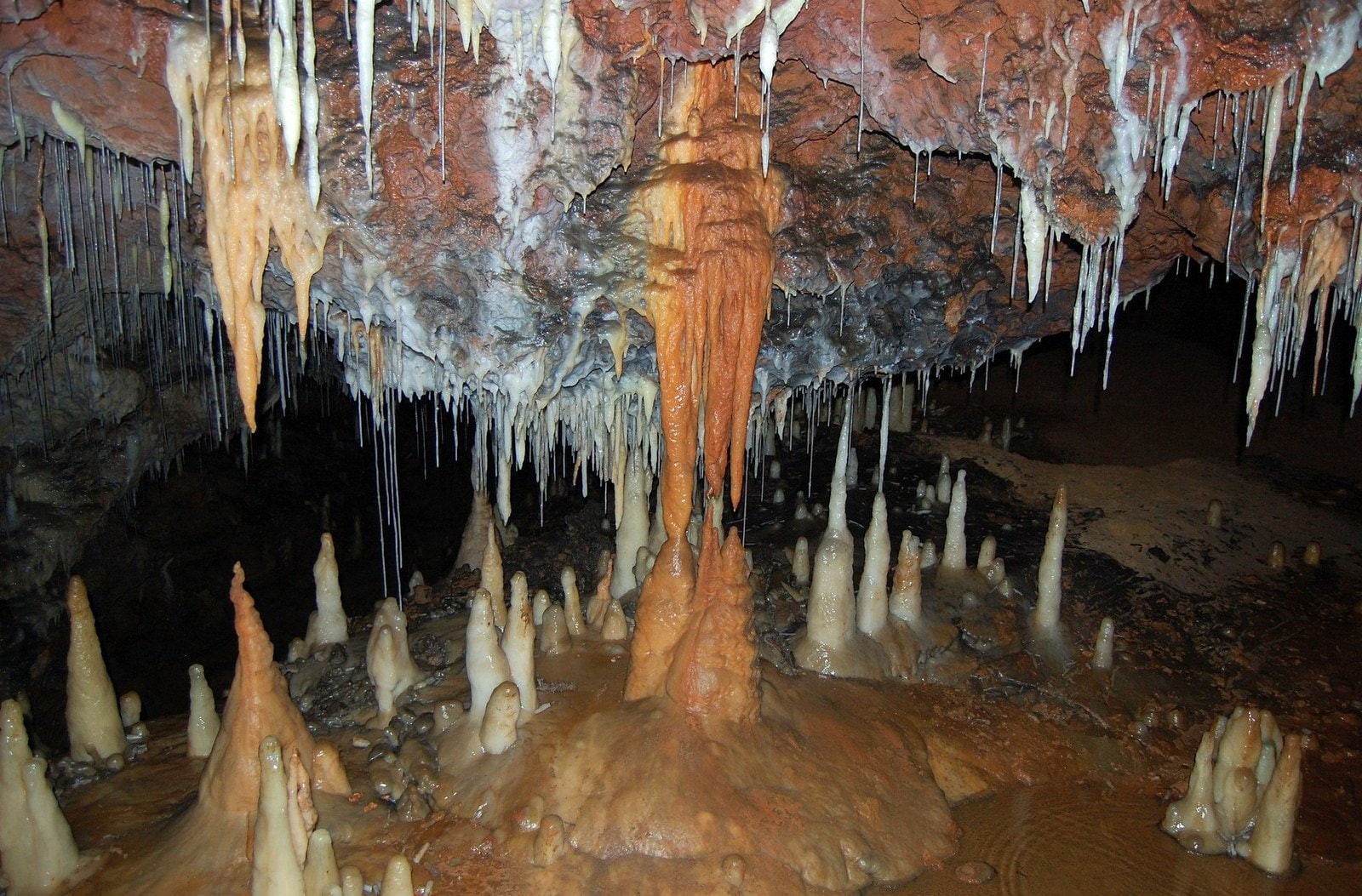 cave, stalagmites, land, grotto, sous, terre, entrance, 720P, HD Wallpaper