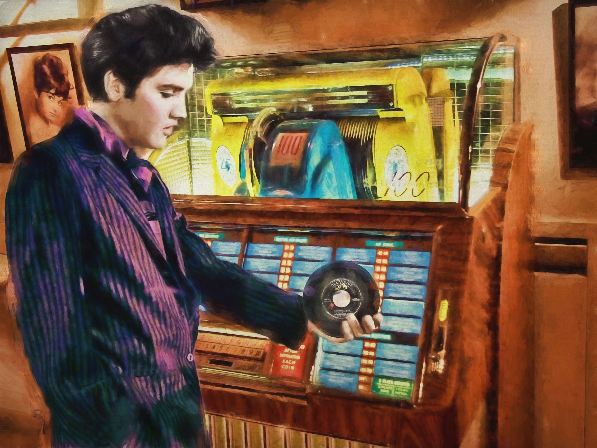 1080P, slot machine, musician, Elvis Presley, Rock-n-roll, singer, HD Wallpaper