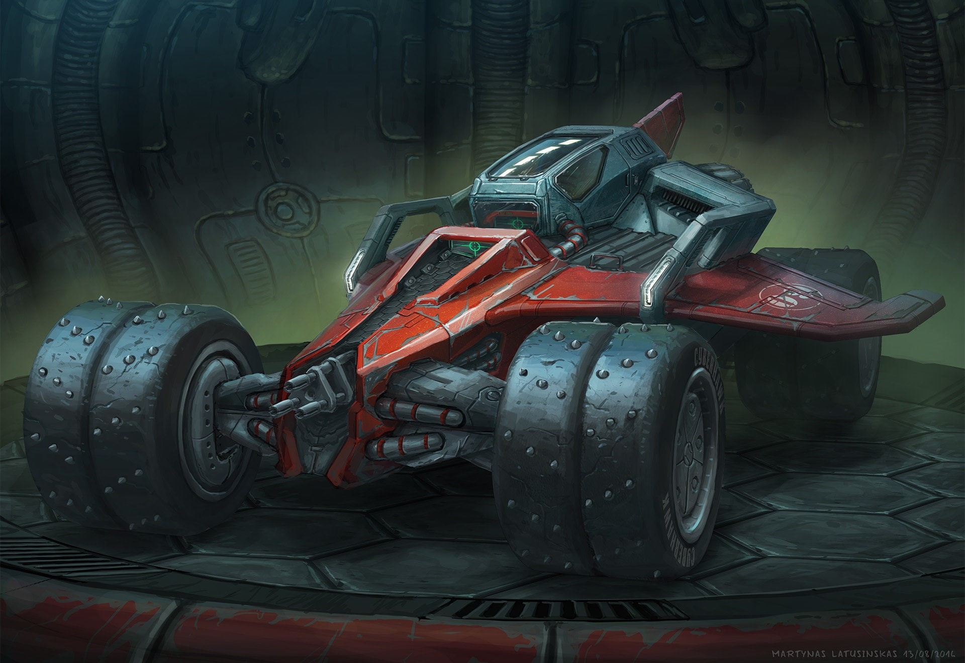 design, transport, technique, 1080P, car, Rock n Roll Racing Airblade Concept, HD Wallpaper
