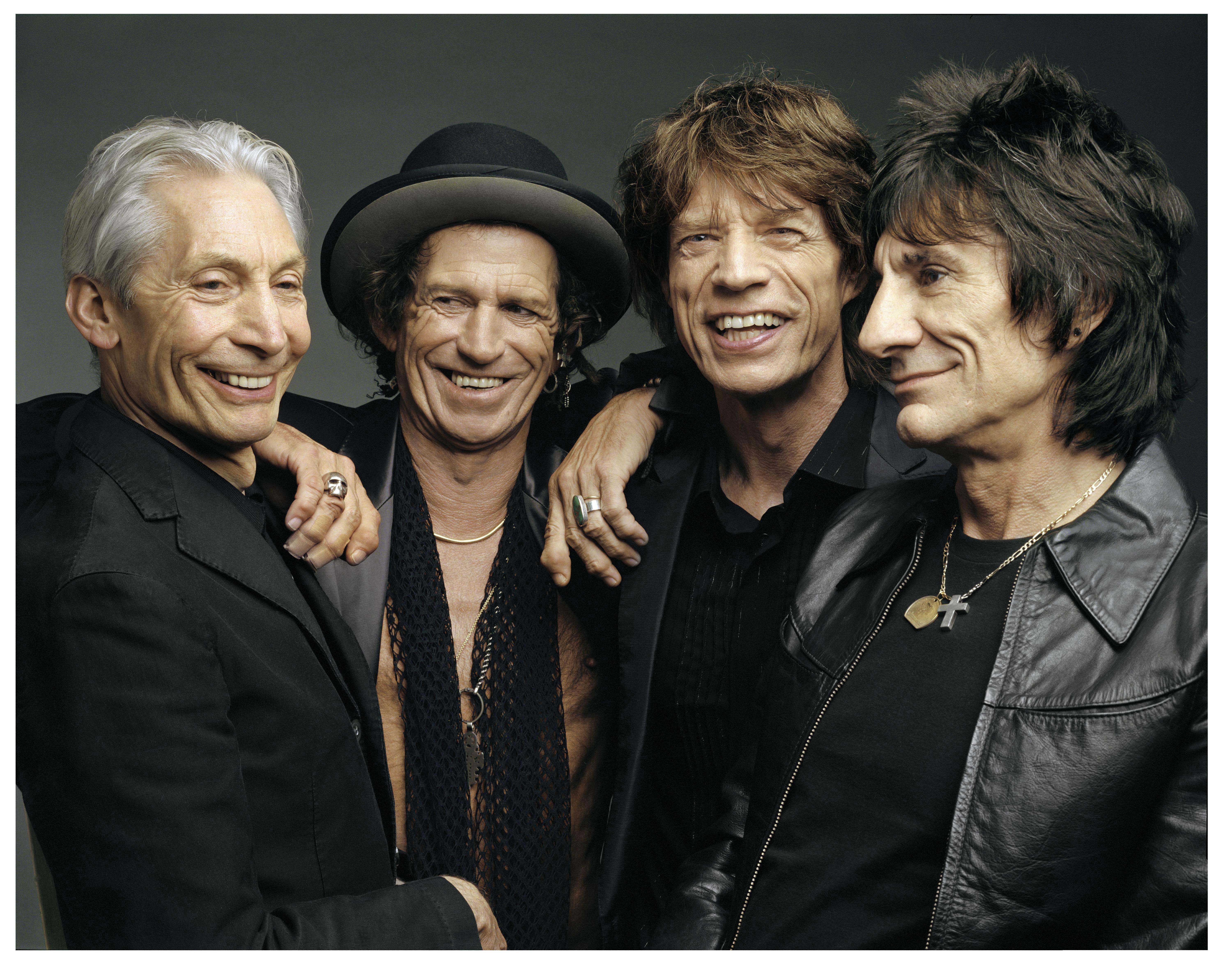 5K, group, classic, joy, hard rock, Charlie Watts, The Rolling Stones, rock and roll, background, Ronnie Wood, idols, Mick Jagger, Keith Richards, smile, HD Wallpaper