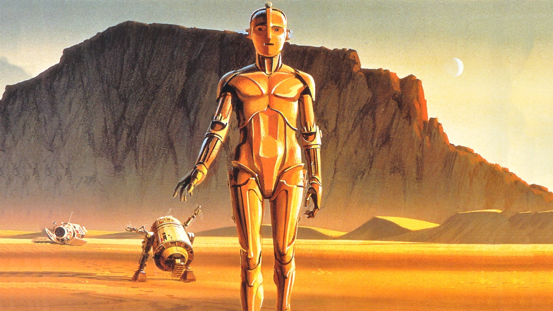 c 3po, wars, ralph, mcquarrie, r2d2, star, 1080P, HD Wallpaper