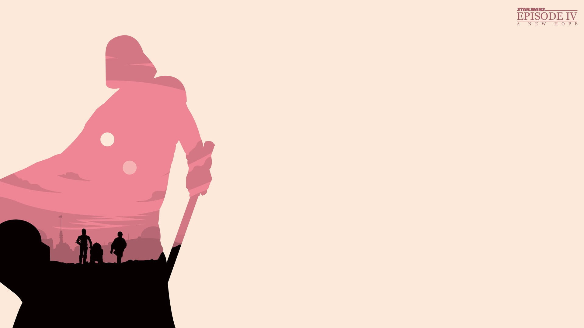 people, A New Hope, iv, outdoors, Luke Skywolker, women, togetherness, standing, lifestyles, Episode IV, silhouette, episode, copy space, 1080P, HD Wallpaper