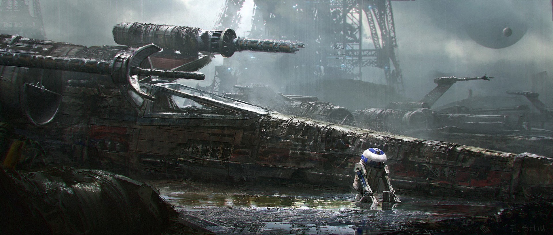 X-wing, Star Wars, R2-D2, 1080P, HD Wallpaper