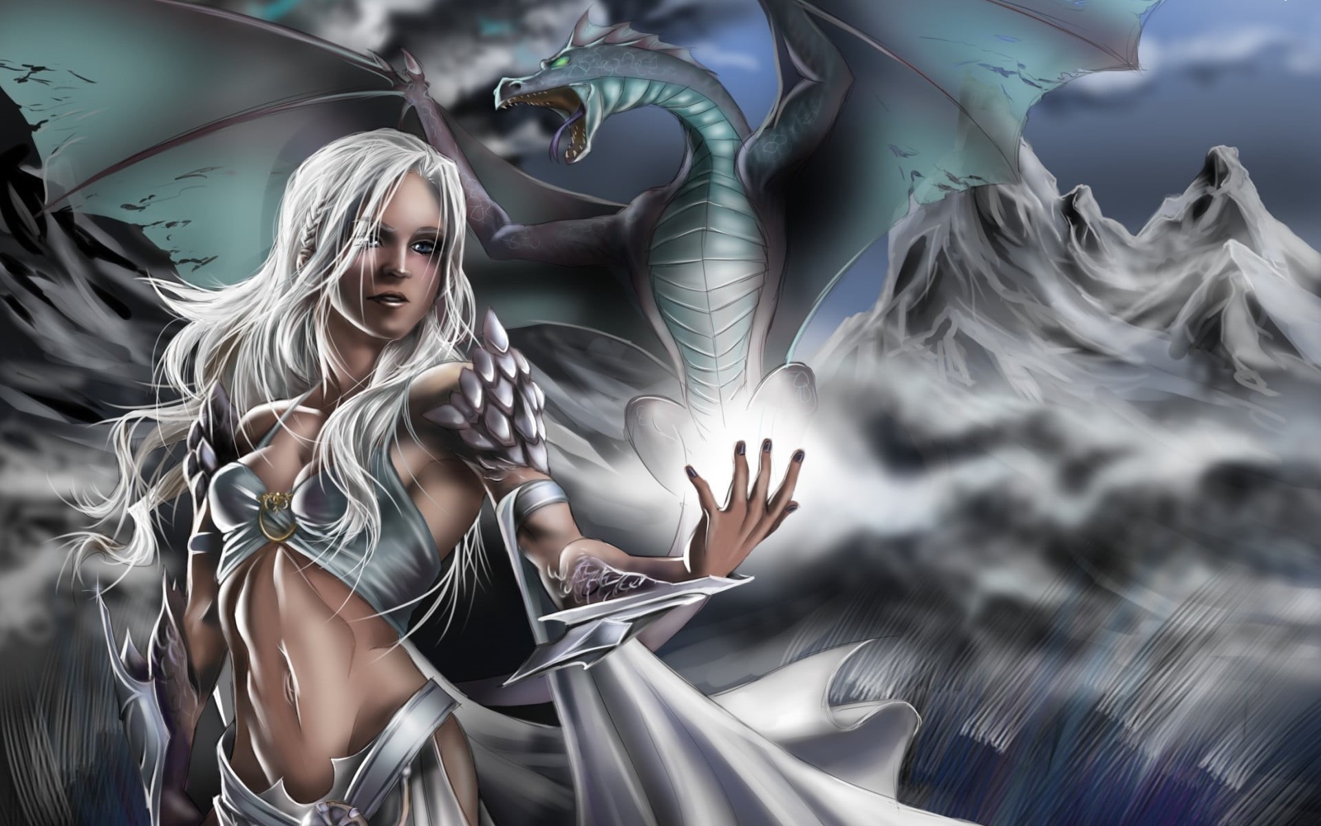 indoors, fantasy art, long hair, one person, young adult, females, adult, 1080P, blond hair, Daenerys Targaryen, Game of Thrones, real people, hair, beauty, HD Wallpaper