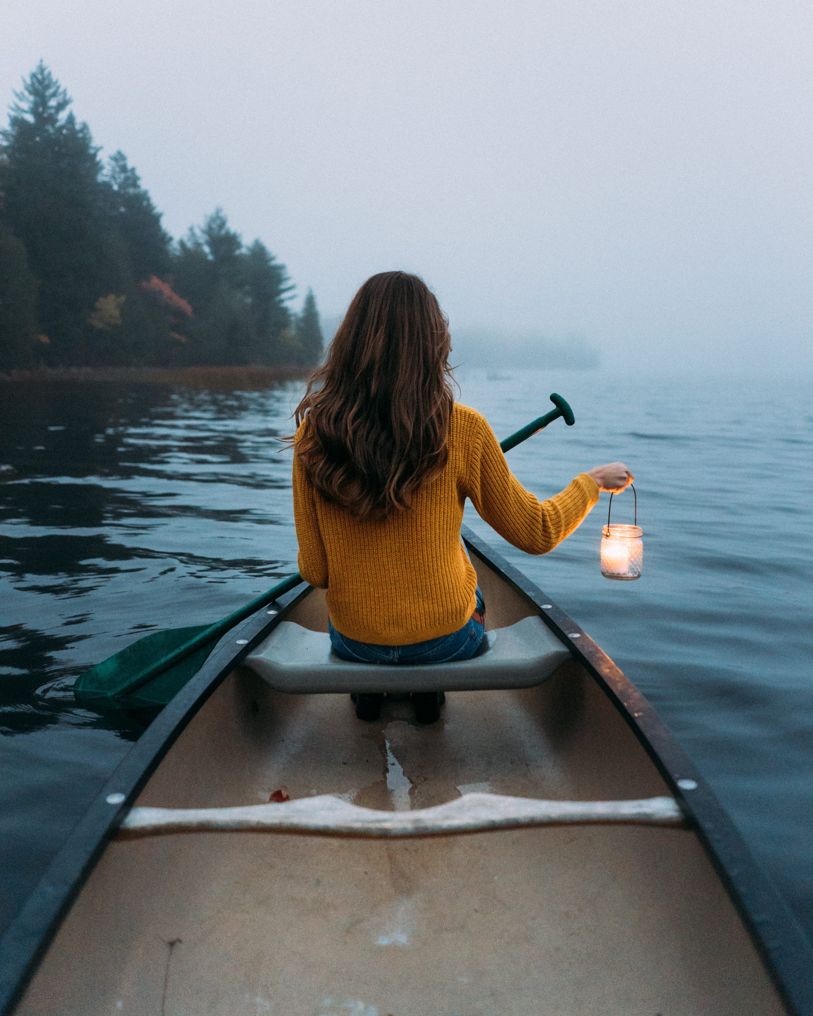 rear view, outside, light, latern, sitting, maine, women, outdoors, transportation, body, day, viewing, wooden, boat, color, adult, lifestyles, 2K, hipster, Phone HD Wallpaper