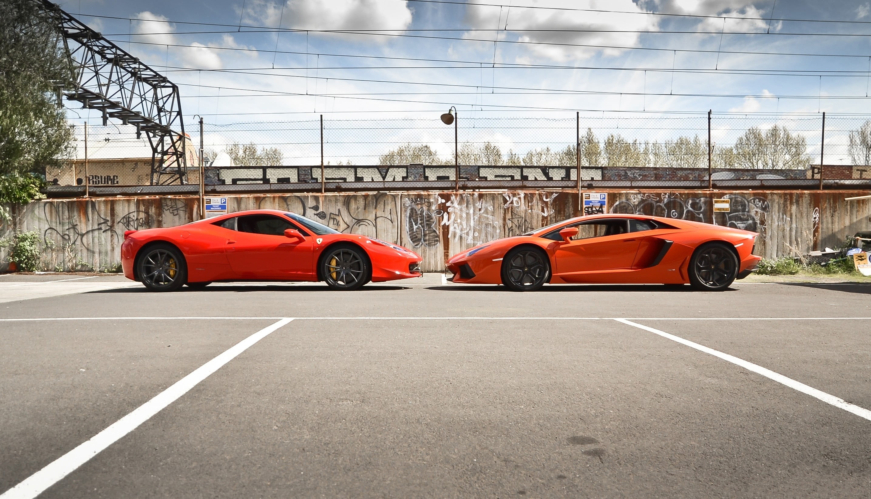 motor vehicle, vehicle, car, nature, Lamborghini Aventador, motion, city, building exterior, land vehicle, kayak, road marking, mode of transportation, HD Wallpaper