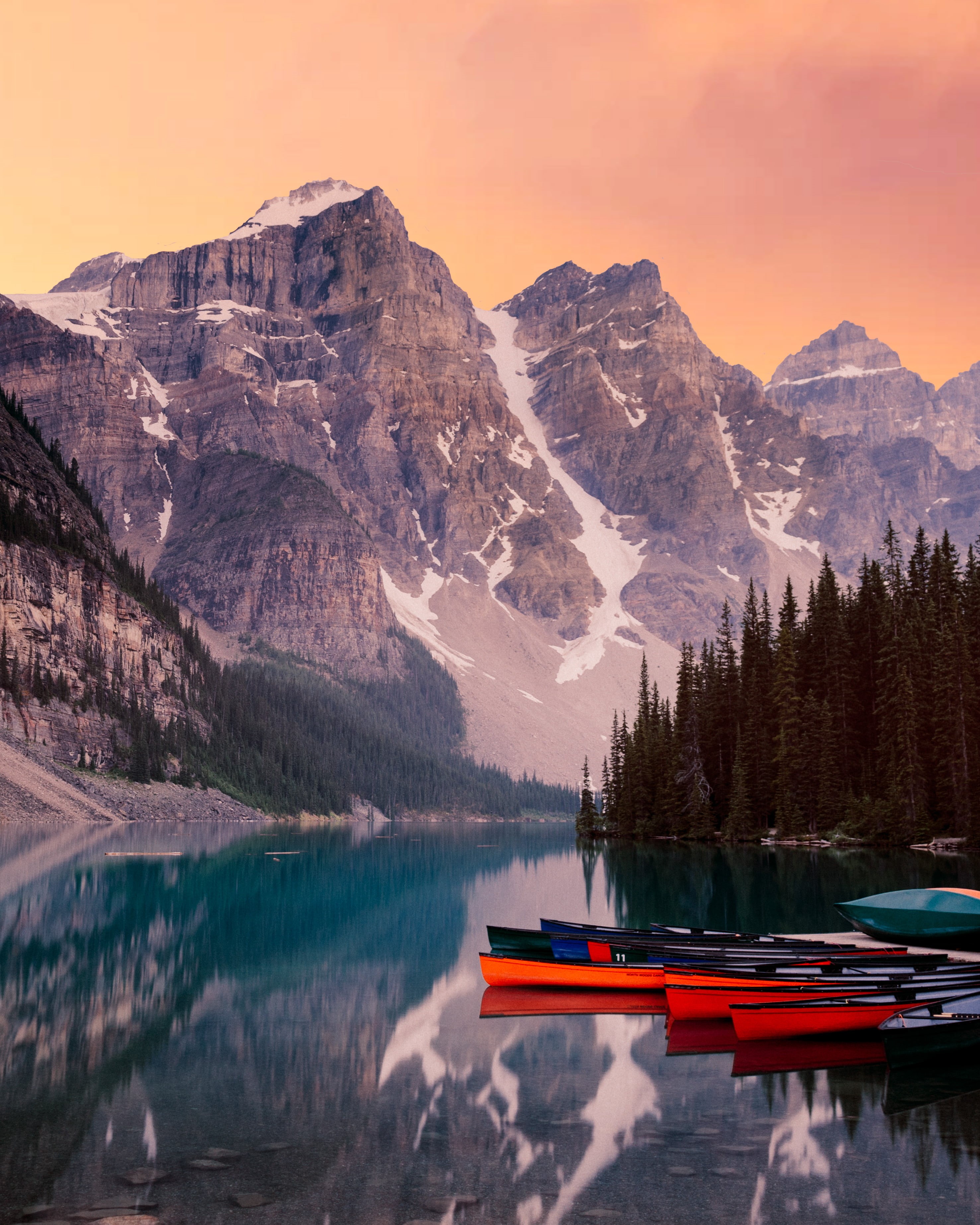 tree, formation, no people, kayak, transportation, trees, mountain, landscape, scenics - nature, outdoors, 2K, nautical vessel, mountains, mountain range, Phone HD Wallpaper
