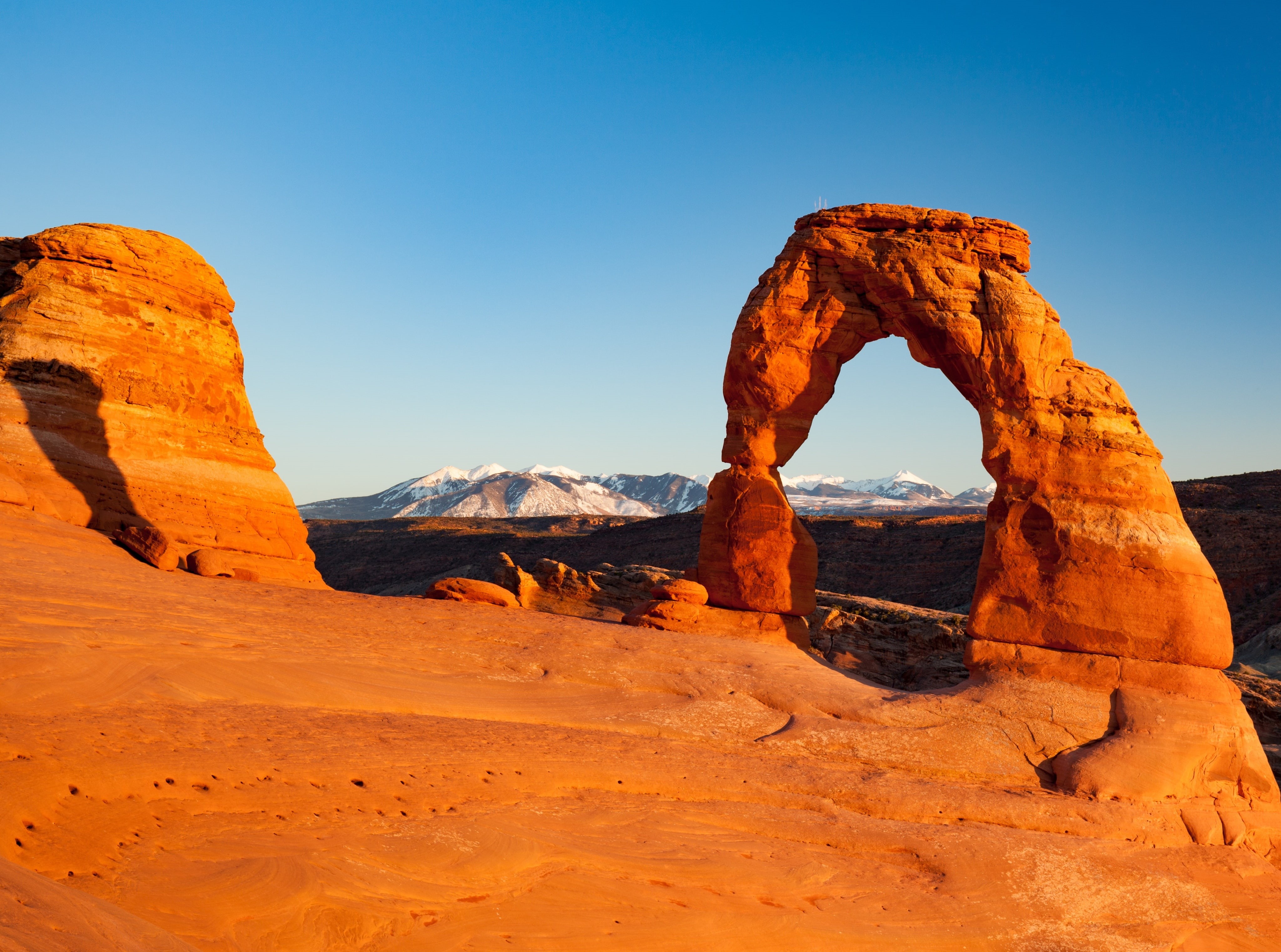 Sandstone, landmark, delicate, unitedstates, touristattraction, visit, naturalarch, arch, Utah, tourism, Sunset, 4K, delicatearch, Travel, Nature, GrandCounty, HD Wallpaper