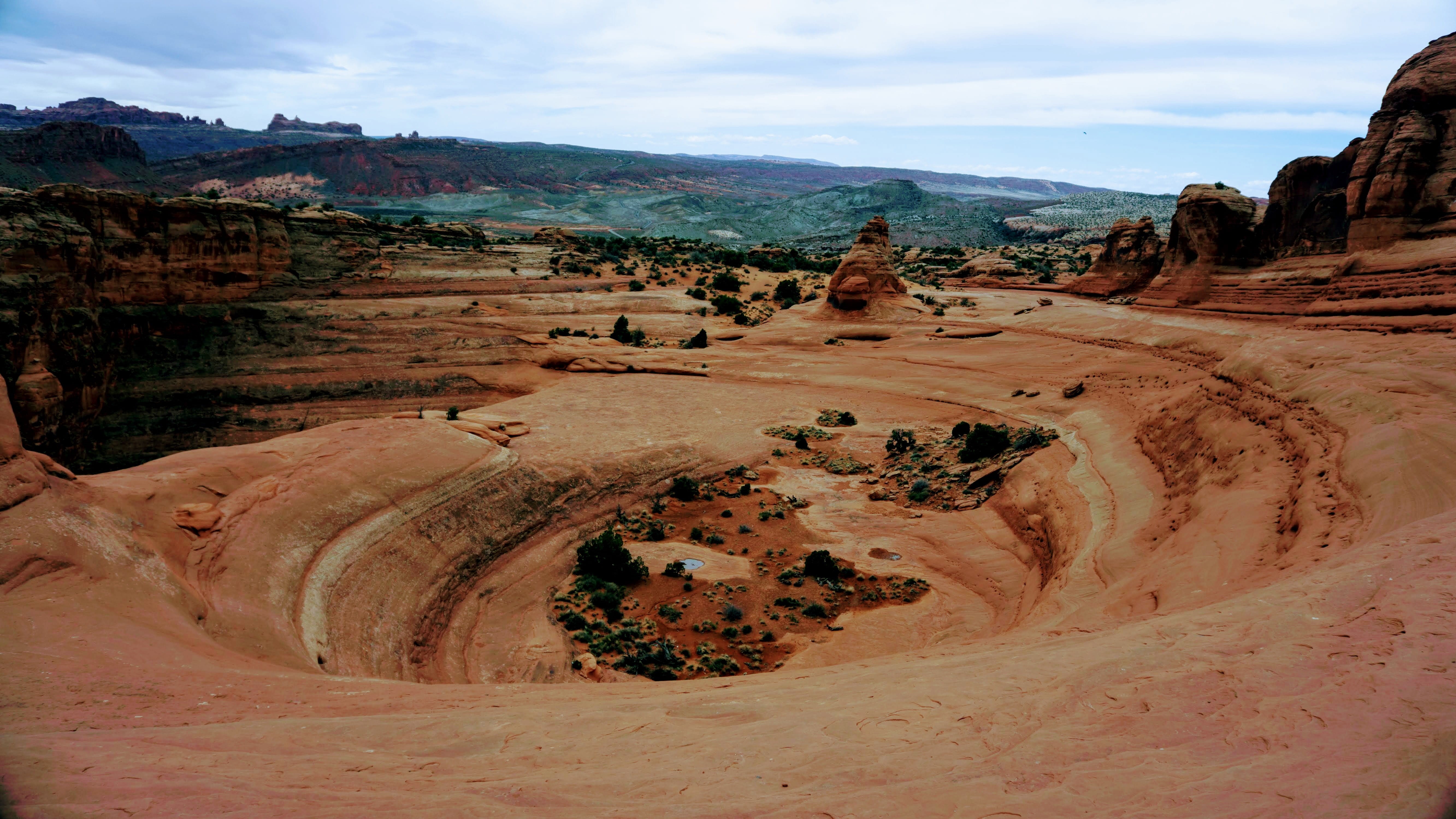 mountain, utah, land, 5K, canyon, delicate arch, eroded, rock - object, sky, non-urban scene, scenics - nature, environment, remote, rock, tranquility, HD Wallpaper