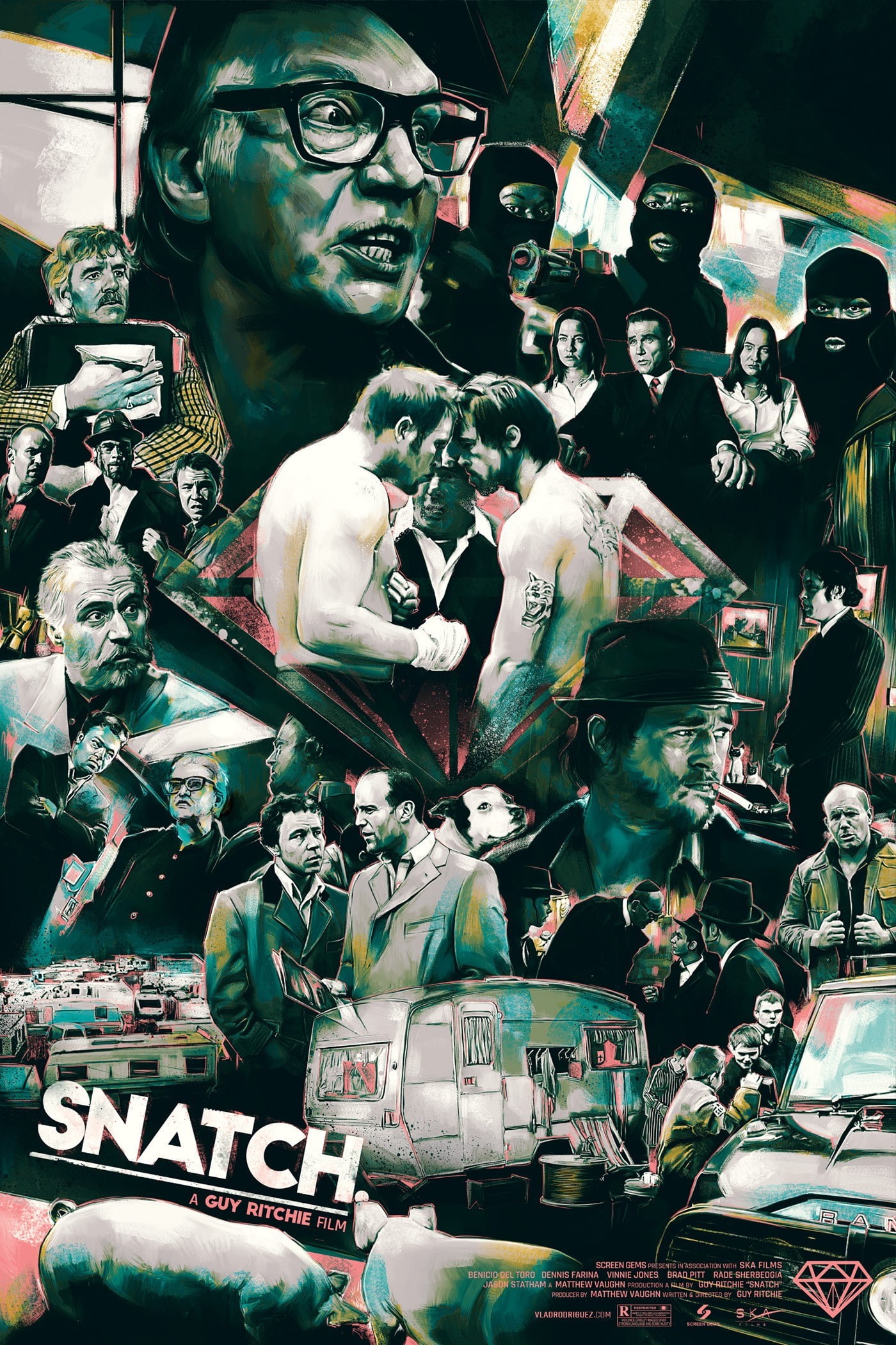 Film Posters, Guy Ritchie, movies, Snatch, 1080P, Phone HD Wallpaper