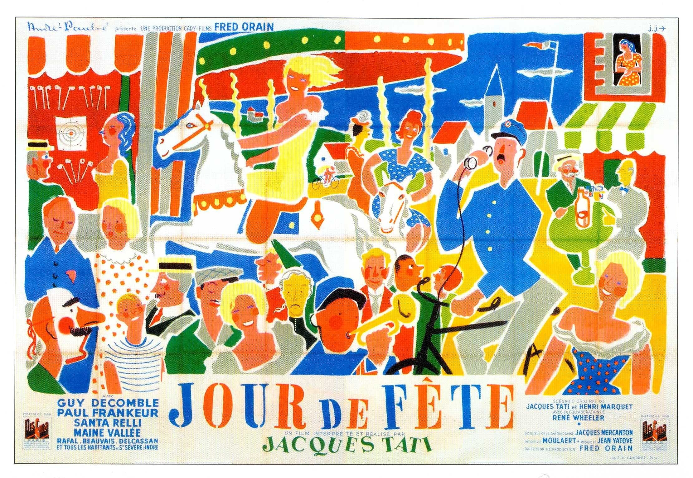 Film posters, movie poster, Jacques Tati, 1080P, Jour de fête, HD Wallpaper