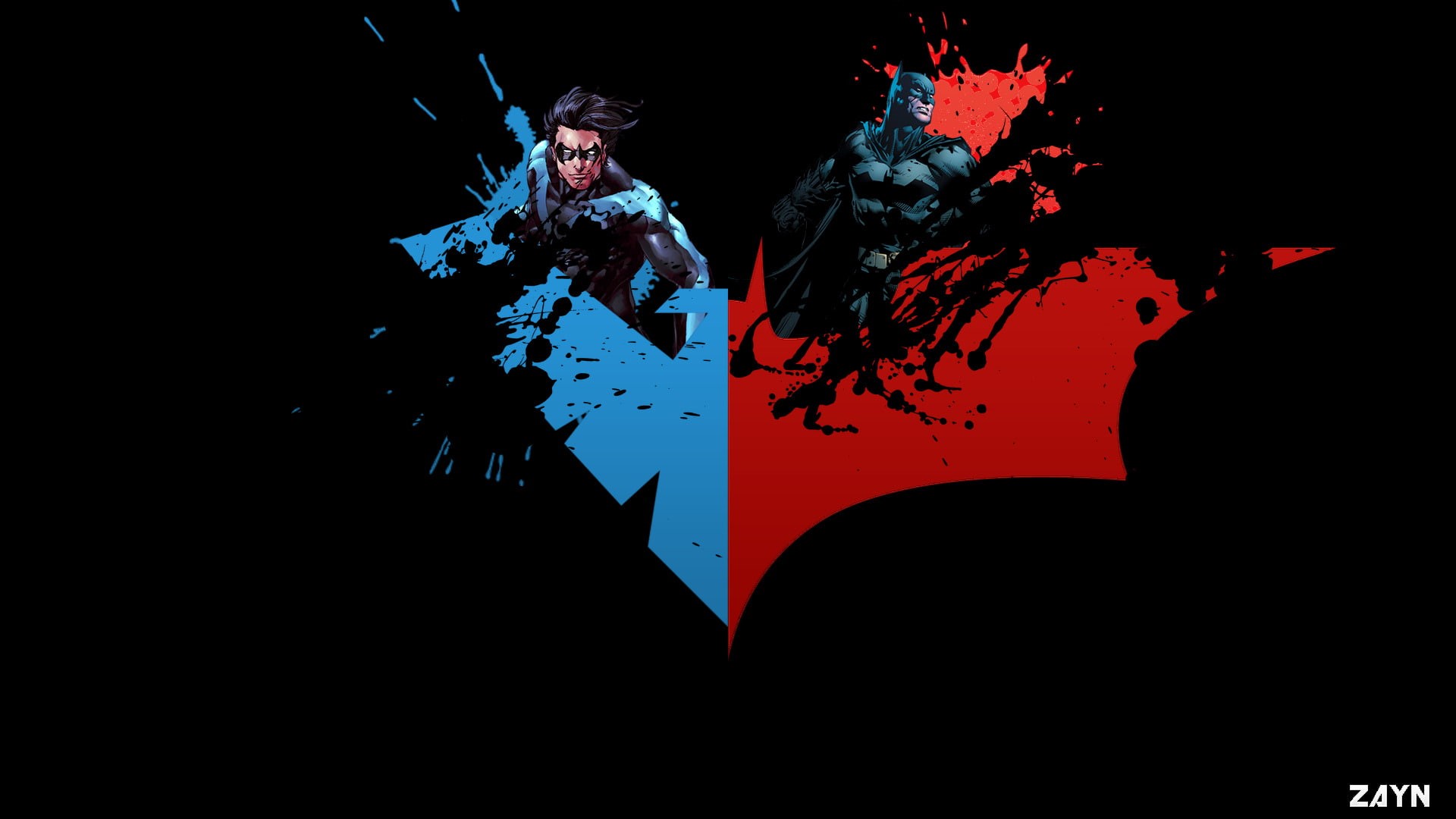 multi colored, Batman, rock music, red, indoors, arts culture and entertainment, 1080P, performance, nightlife, people, Nightwing, creativity, mixing, HD Wallpaper