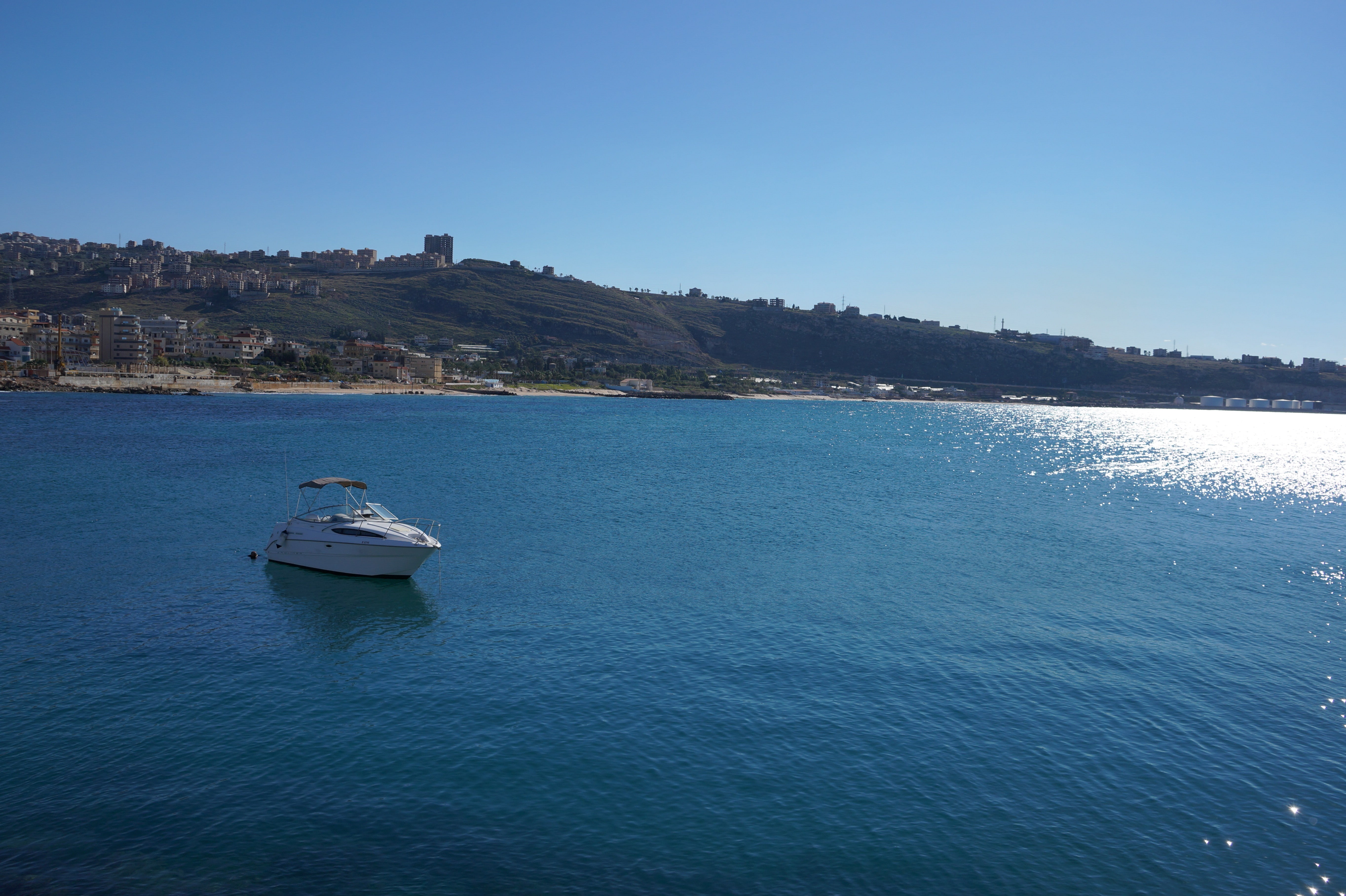 Lebanon, summer, sea, Sun, boat, nature, Middle East, 5K, HD Wallpaper