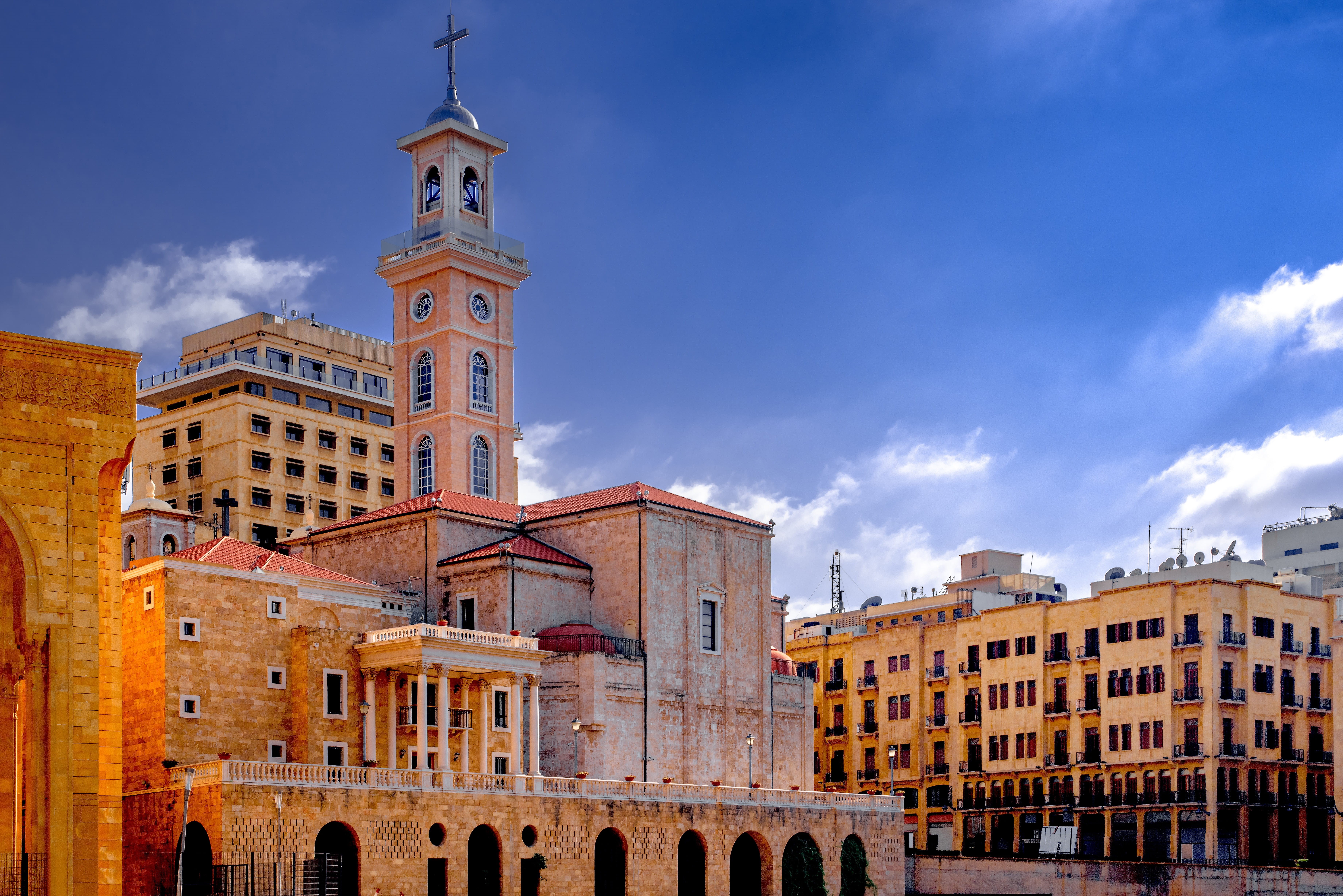 day, tower, religion, nature, belief, sky, spirituality, cathedral, travel destinations, place of worship, church, no people, lebanon, building, outdoors, HD Wallpaper