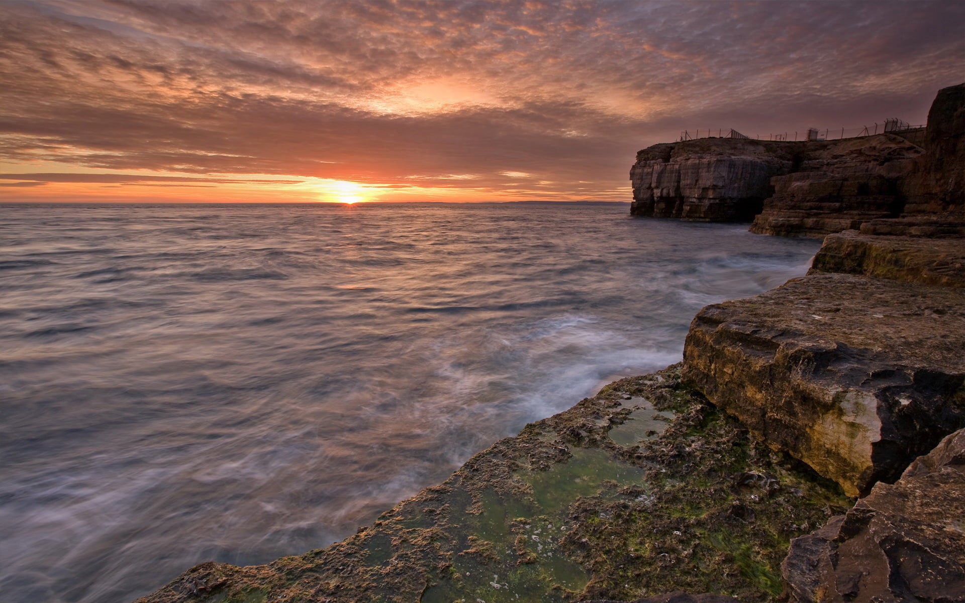 landscape, scenics, body, outdoors, sunset, photography, coastline, beach, 1080P, rock - Object, nature, water, cliff, sky, sea, HD Wallpaper