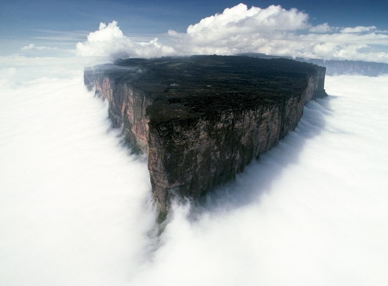 nature, roraima, venezuela, mountains, mount, Clouds, x, 720P, art, cliffs, hd, HD Wallpaper