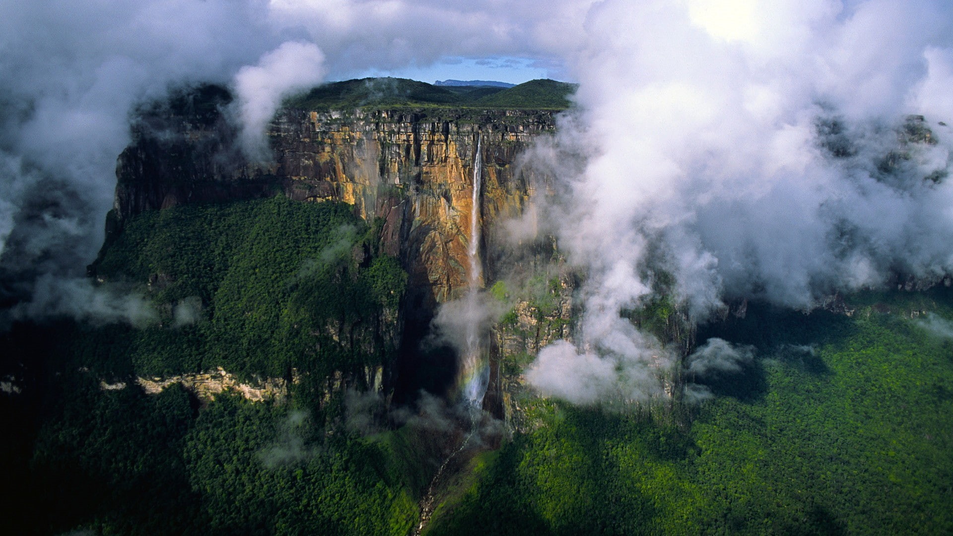 solid, nature, landscape, land, pollution, power in nature, tree, plant, scenics - nature, no people, environment, mountain, fog, Venezuela, clouds, outdoors, HD Wallpaper