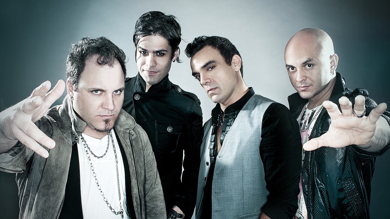 Caramelos de Cianuro, leather, togetherness, casual clothing, looking at camera, 720P, young men, waist up, indoors, adult, studio shot, Venezuela, portrait, HD Wallpaper