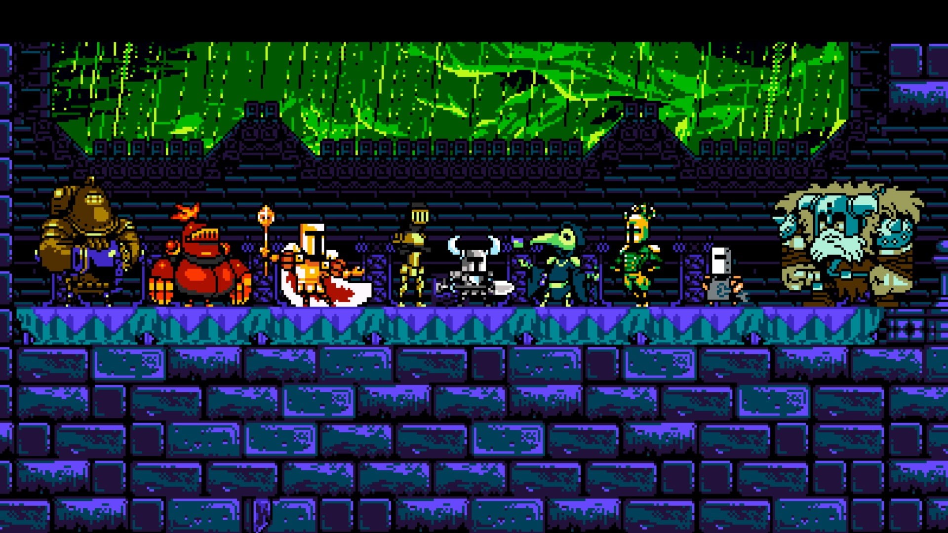 screenshot, Shovel Knight, building exterior, application, architecture, technology, video games, night, stage, illuminated, pixel art, no people, built structure, HD Wallpaper
