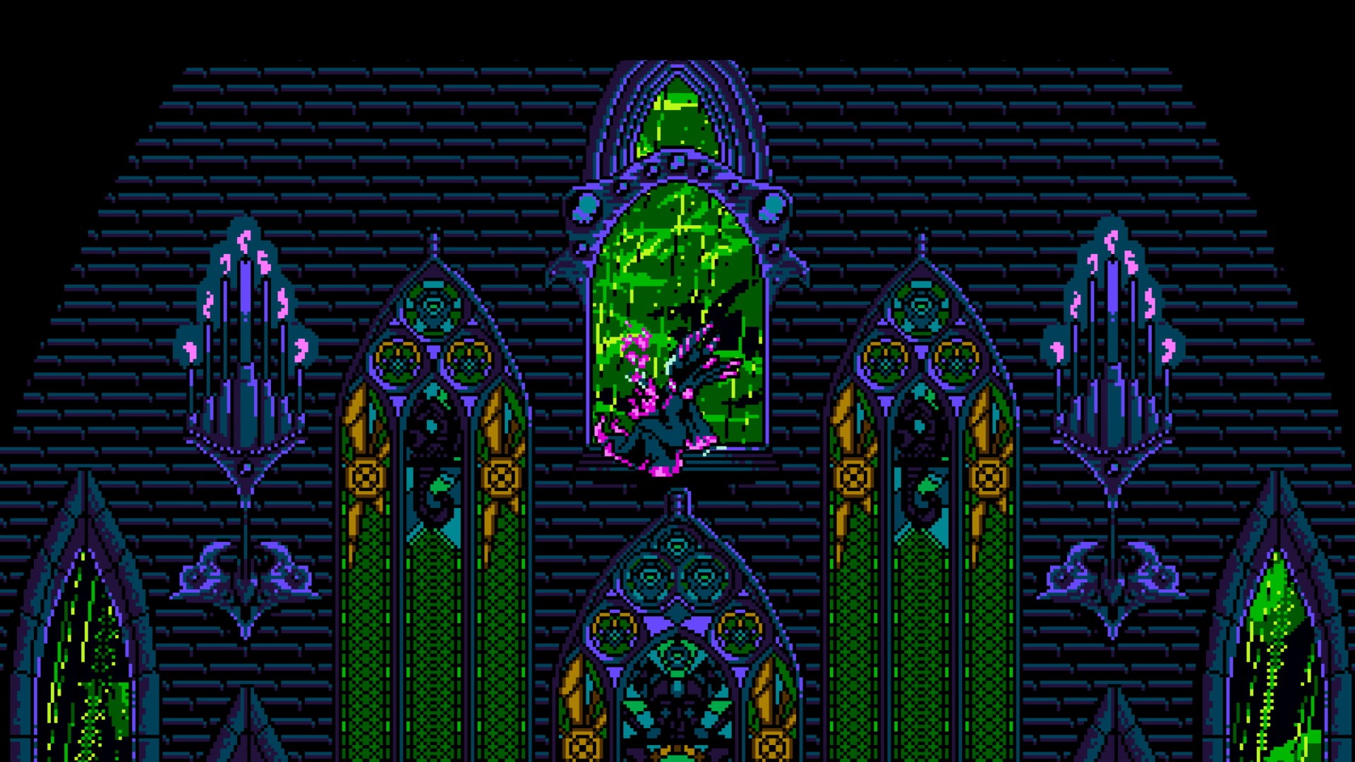 architecture, peacock, 8-bit, 16-bit, multi colored, no people, celebration, Shovel Knight, religion, creativity, outdoors, pattern, 1080P, illuminated, HD Wallpaper