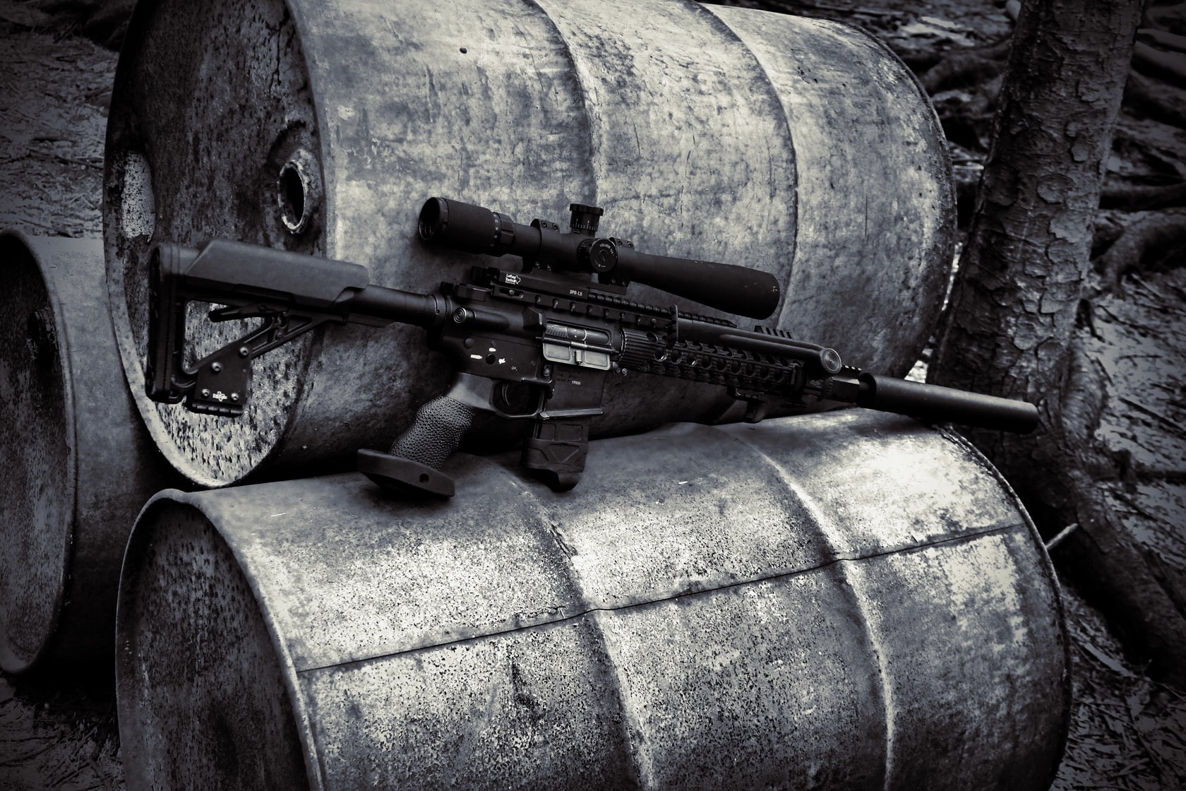 sniper rifles, monochrome, 720P, gun, rifles, sniper, HD Wallpaper