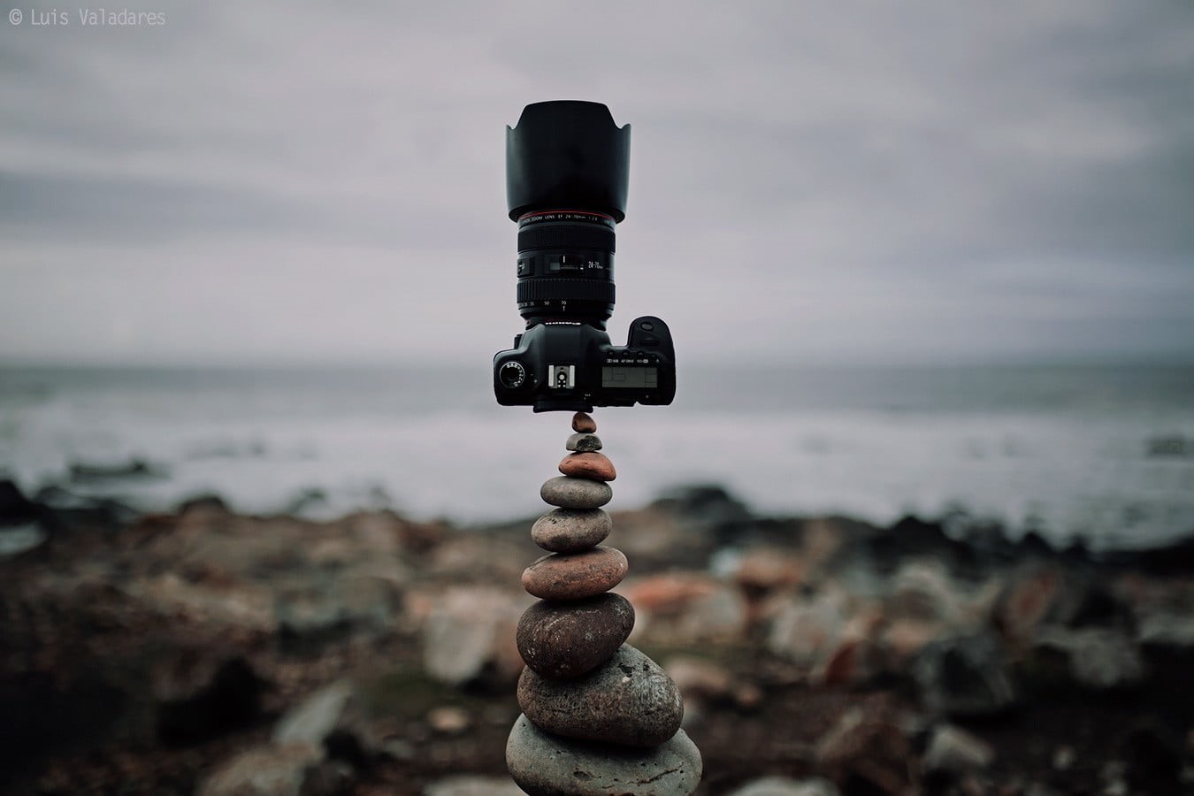 rock, rock - object, horizon over water, nature, Photoshop, sea, water, Canon, land, photography, solid, focus on foreground, clouds, scenics - nature, HD Wallpaper