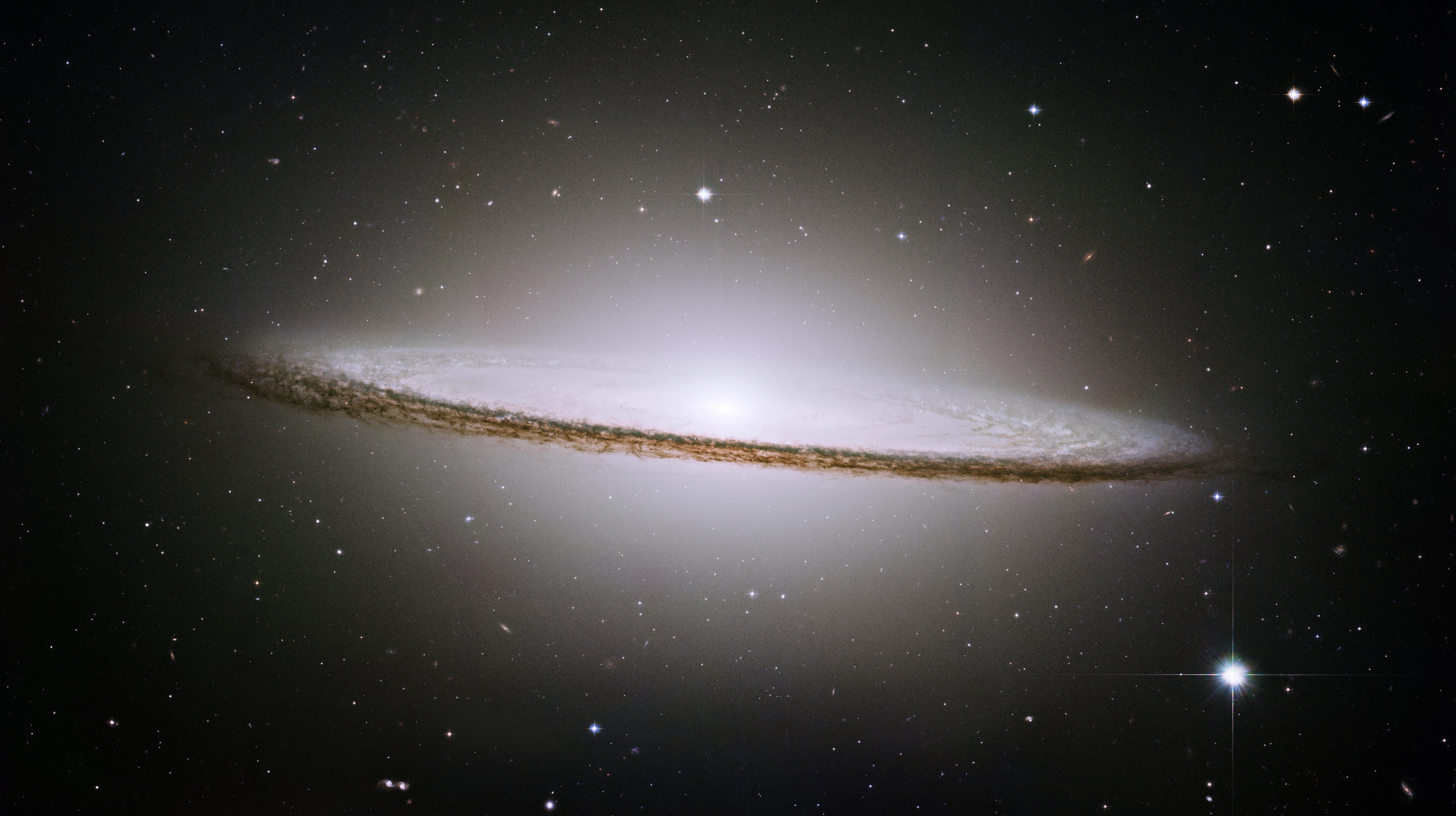 Sombrero Galaxy, space, galaxy, stars, 8K, HD Wallpaper