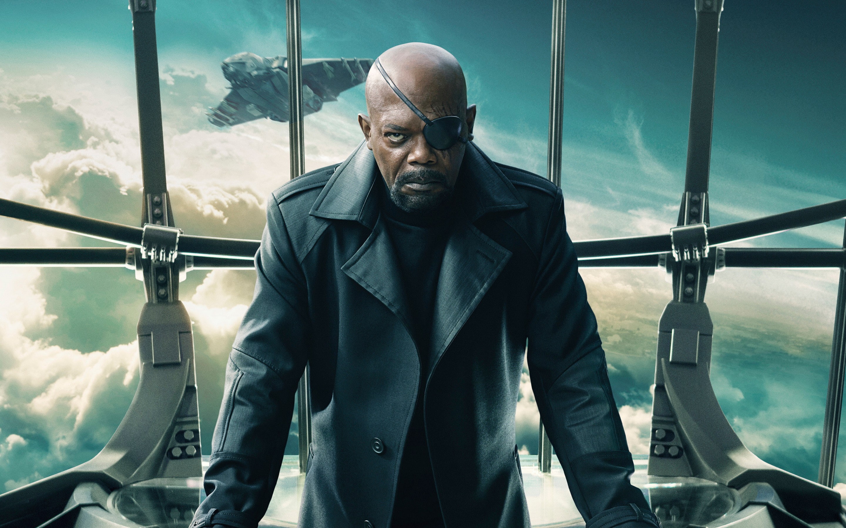 2K, Nick Fury, Captain America: The Winter Soldier, Captain America, S.H.I.E.L.D., Samuel L. Jackson, movies, HD Wallpaper