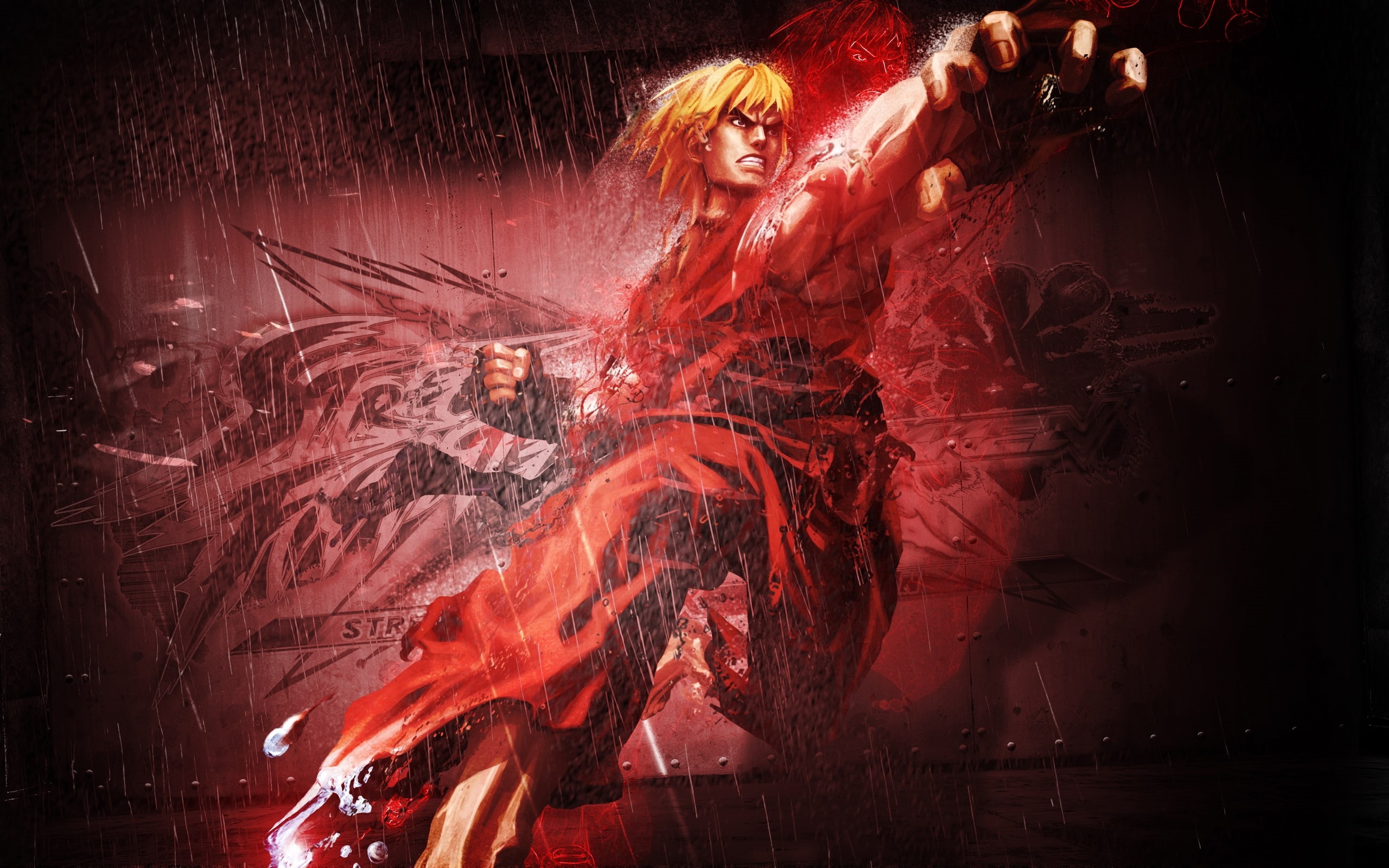 tekken, ken, x, 2K, video, street, games, bosslogic, art, hd, street fighter, masters, fighter, HD Wallpaper