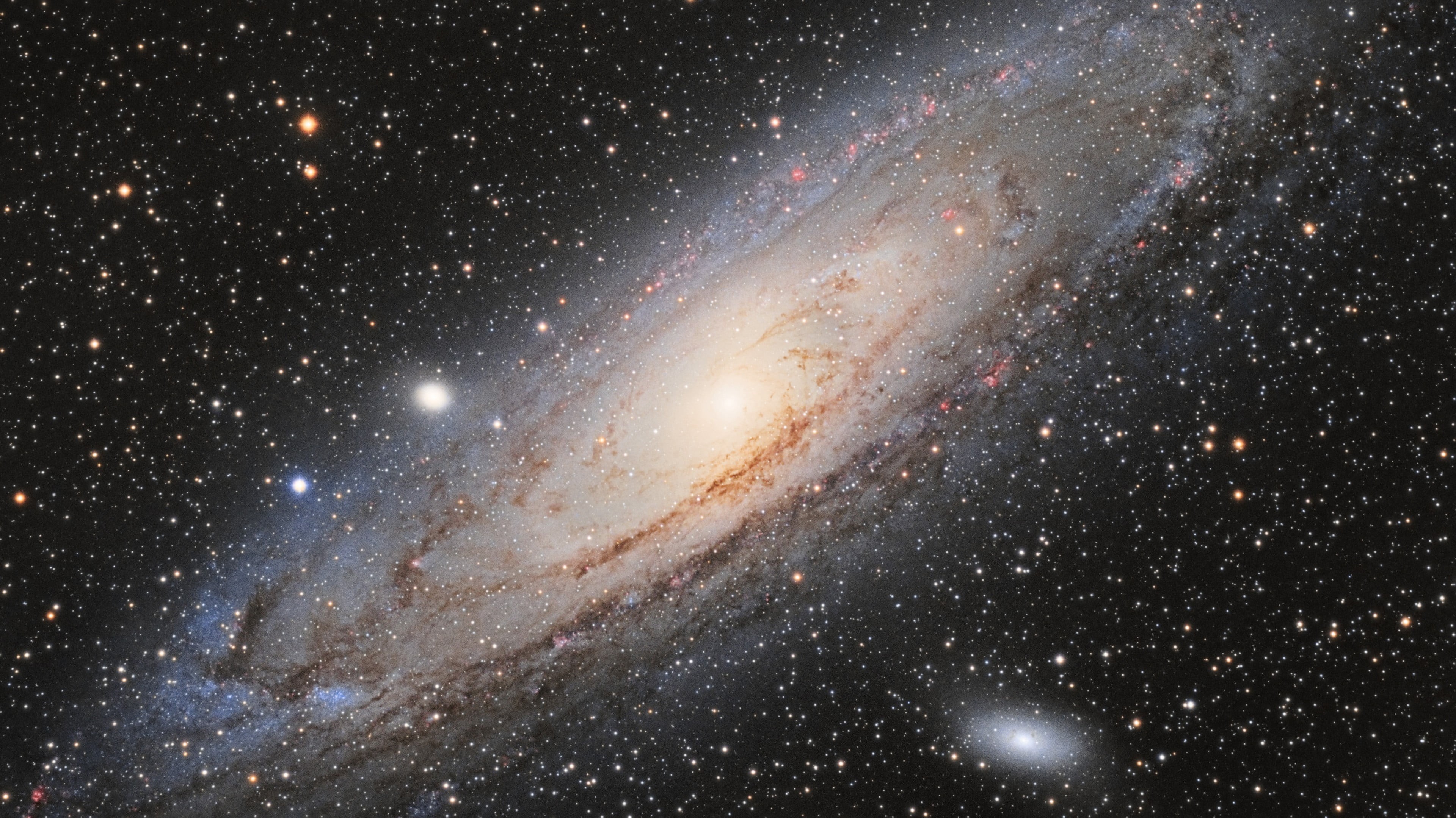 outdoors, majestic, Messier 31, constellation, nature, infinity, glowing, space, spiral galaxy, night, 4K, planet, illustration, no people, satellite view, HD Wallpaper