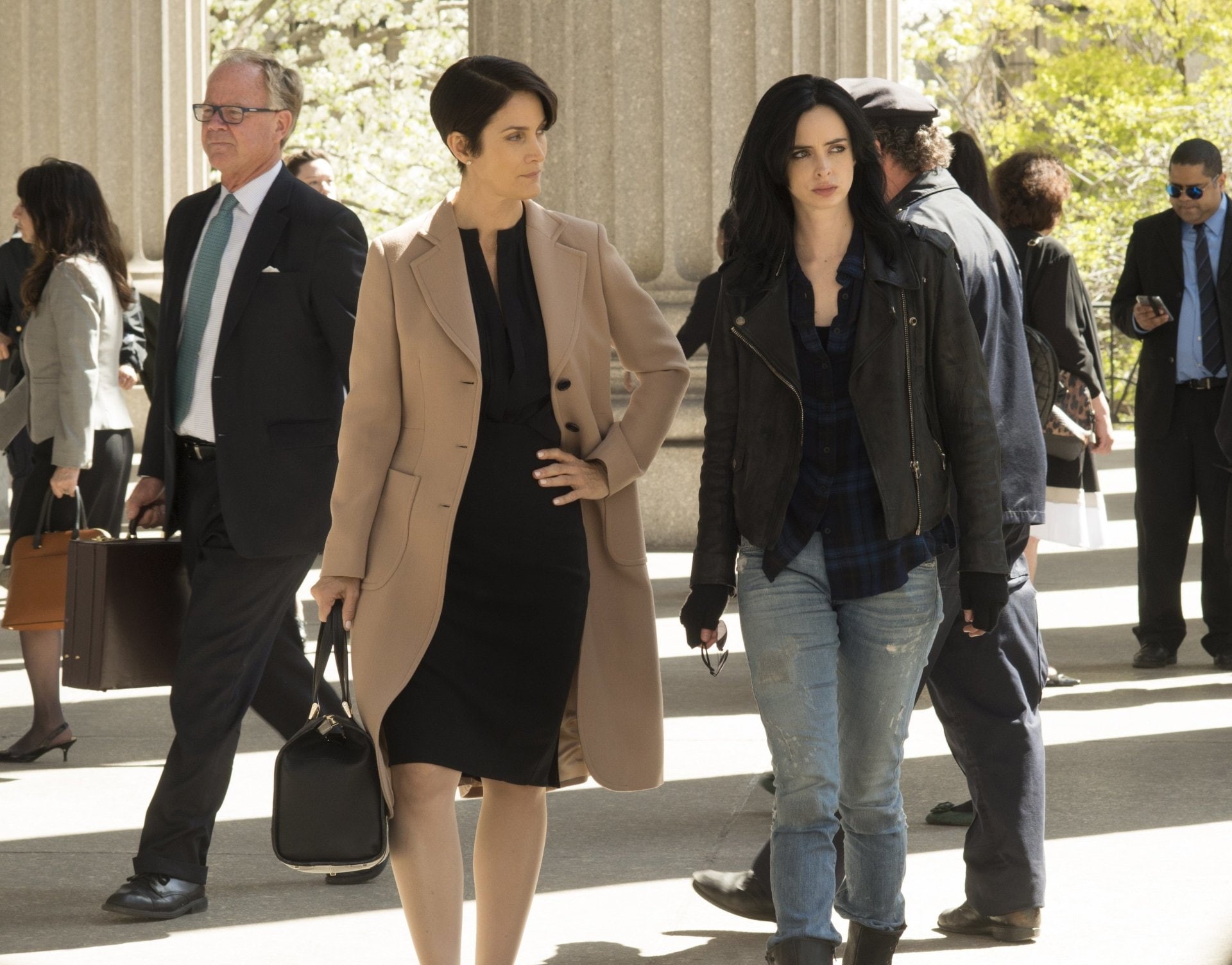 1080P, Krysten Ritter, Carrie-Anne Moss, Jessica Jones, TV Show, Jeryn Hogarth, HD Wallpaper