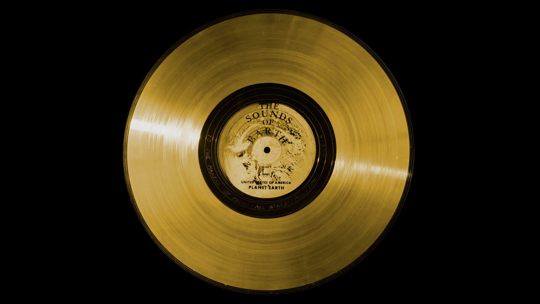 Sound of the earth, Voyager Golden Record, 1080P, discs, space, gold, HD Wallpaper