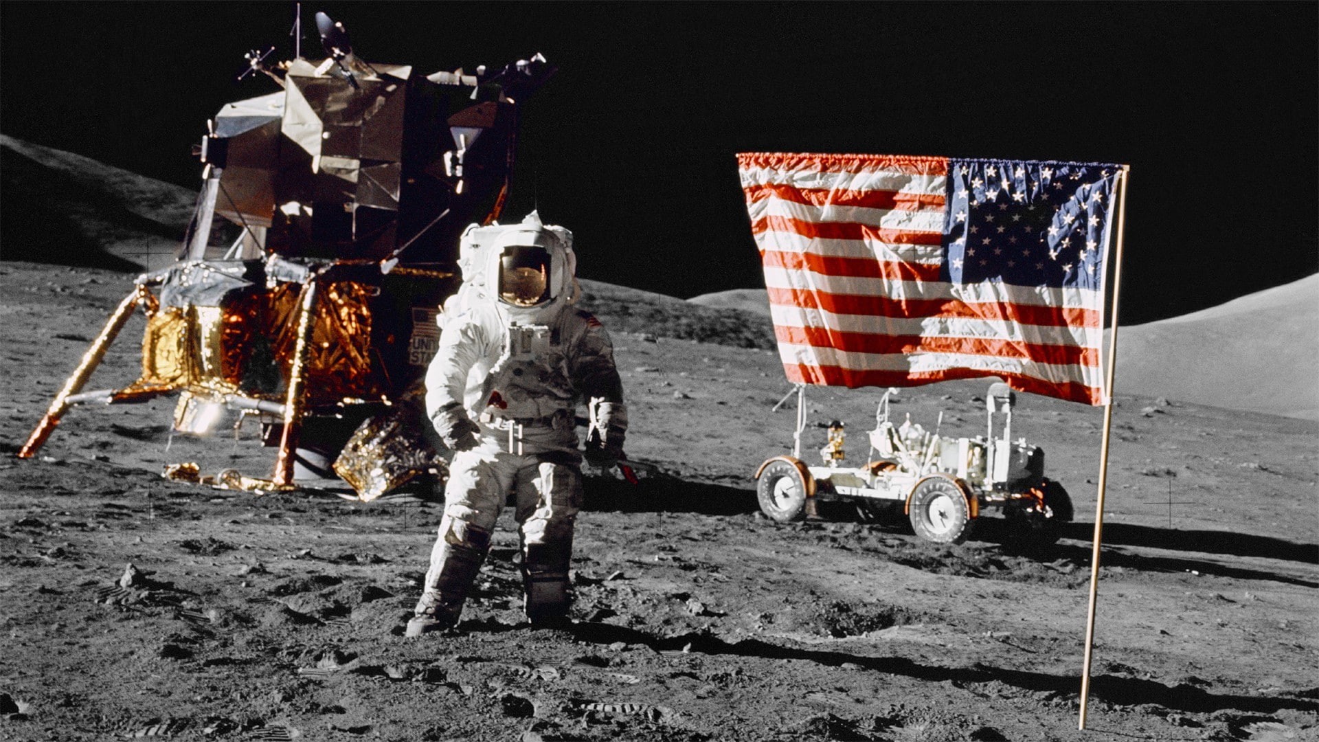 1080P, headwear, space exploration, security, Apollo, space, full length, night, space suit, nature, astronaut, people, patriotism, protective workwear, HD Wallpaper
