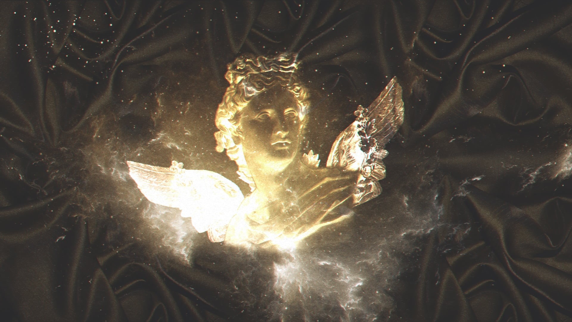 representation, spirituality, 1080P, craft, gold colored, close-up, creativity, the past, no people, illuminated, statue, religion, sculpture, belief, HD Wallpaper