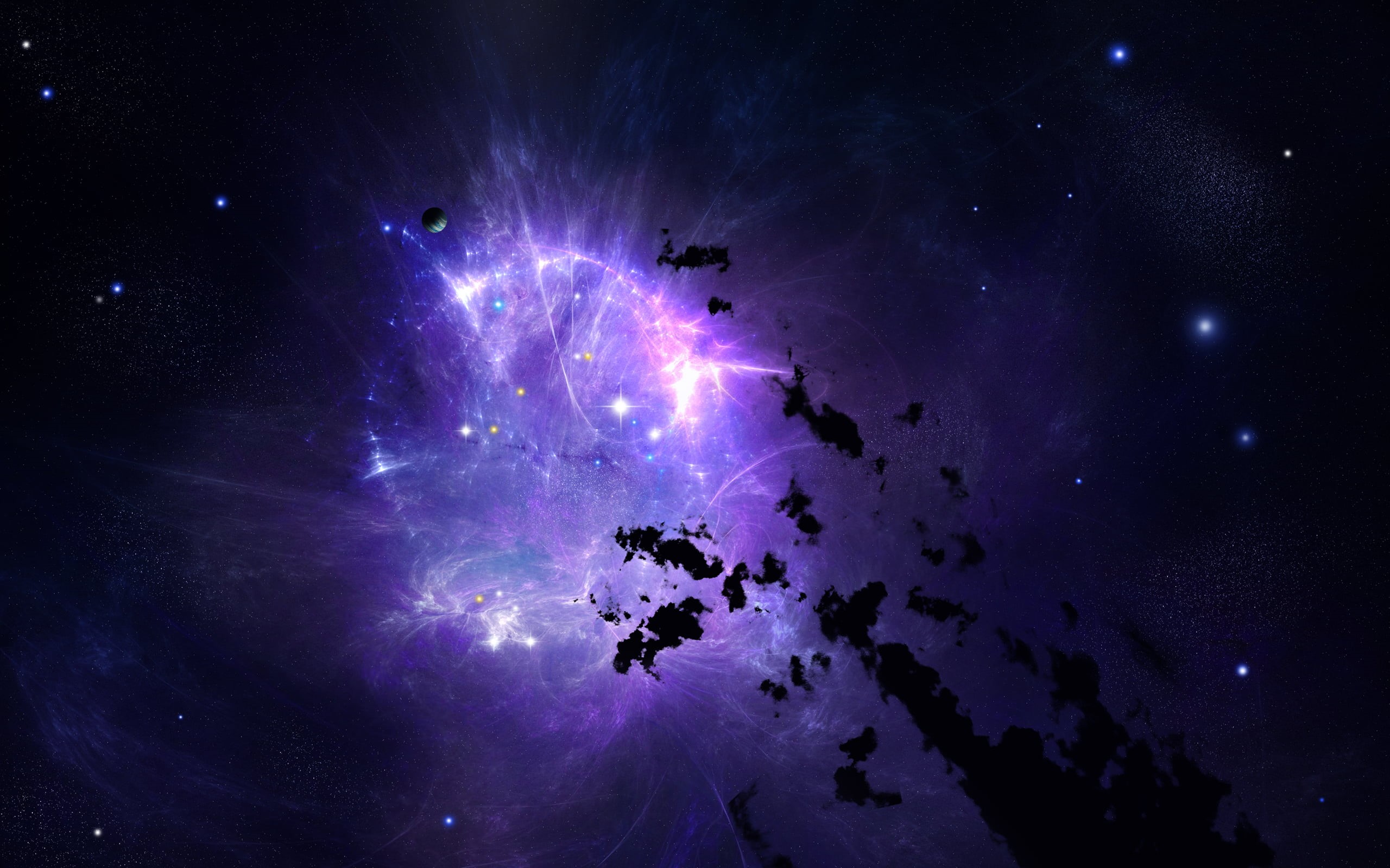 sea, motion, glowing, 2K, marine, purple, celebration, star - space, no people, beauty in nature, nature, illustration, space, digital art, arts culture and entertainment, HD Wallpaper